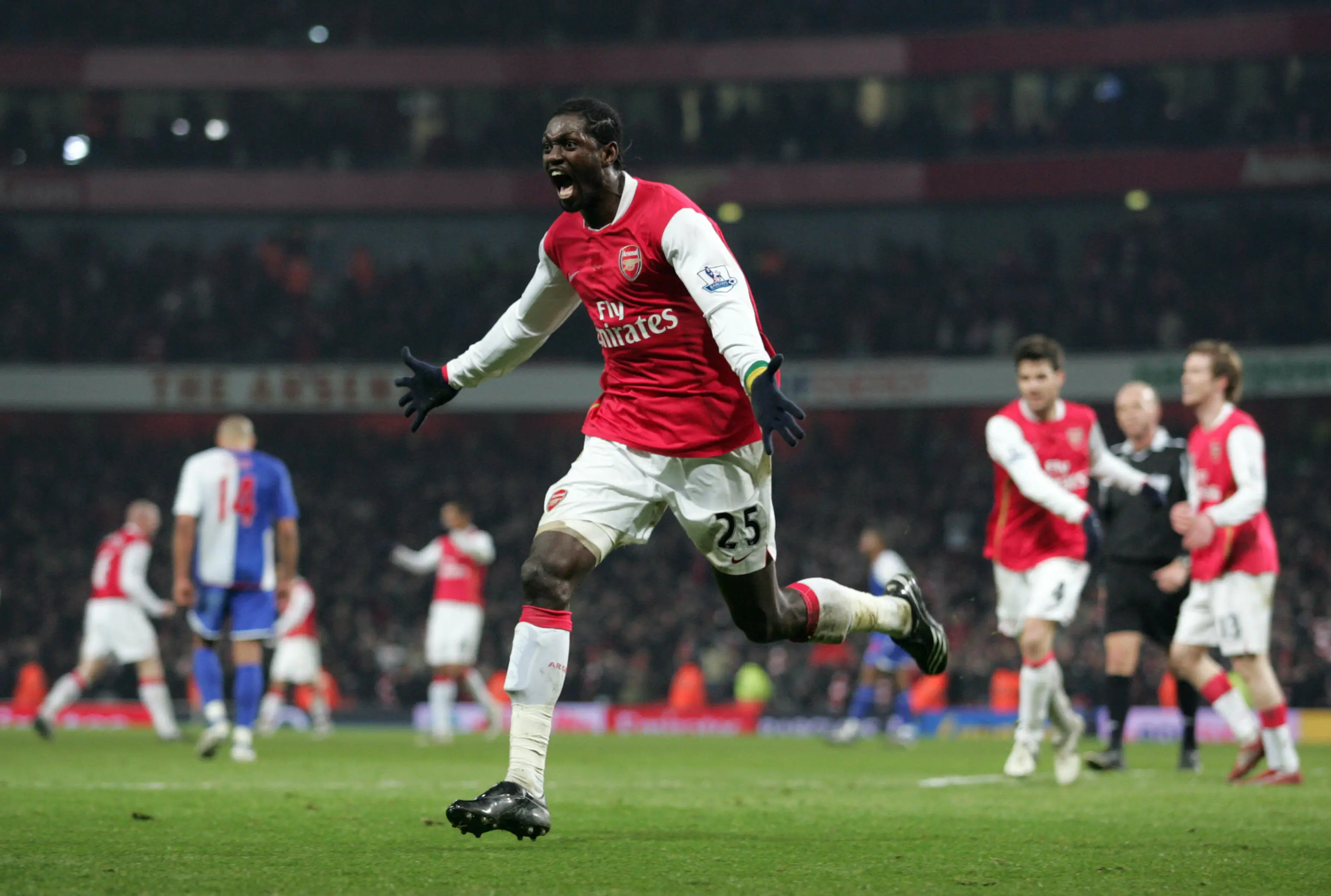 Adebayor dismantled Blackburn Rovers. (Image