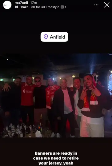 Marcell Alexander-Arnold posted a story (Credit:Marcell Alexander-Arnold)