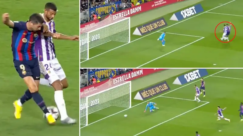 Robert Lewandowski produced an outrageous finish in Barcelona’s win against Valladolid, he is unstoppable