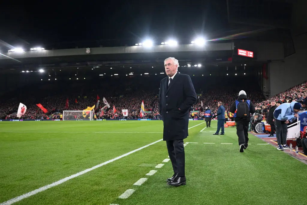 Real Madrid manager Carlo Ancelotti remains confident that his side will make it to the Champions League final after losing to Liverpool. (Image: Getty)