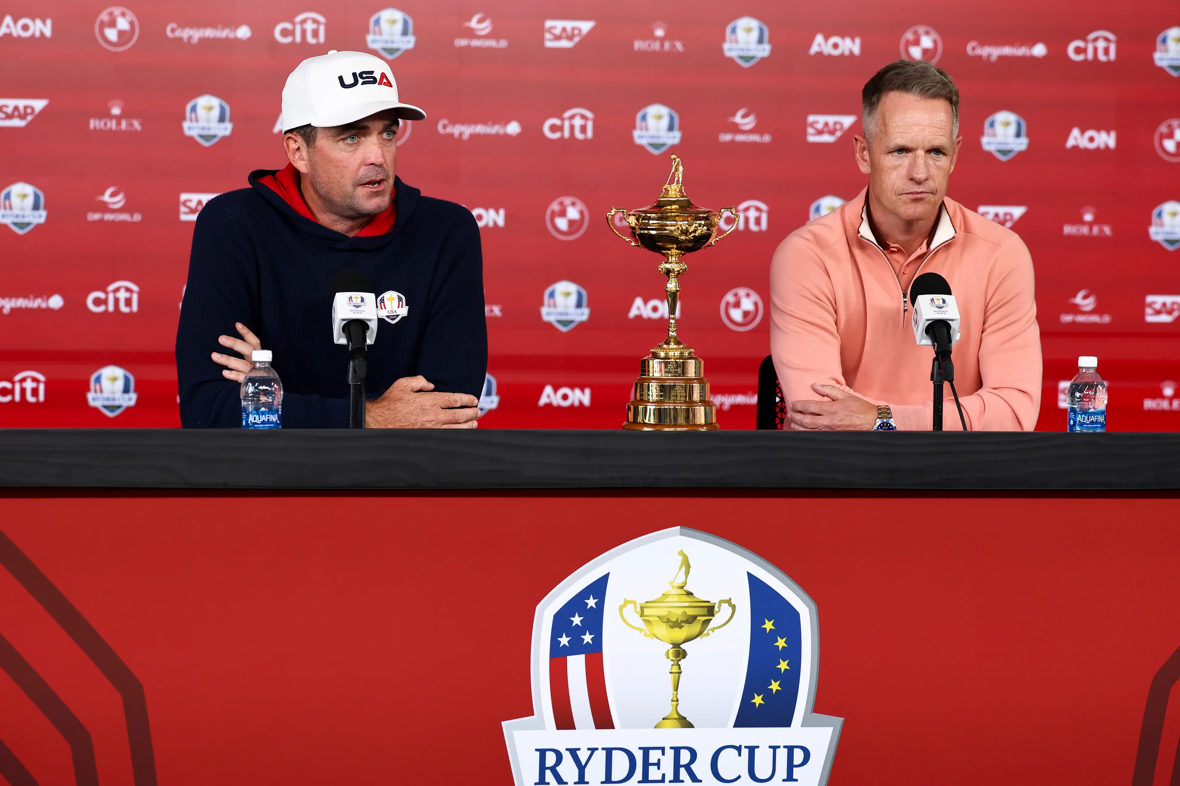 Keegan Bradley (L) and Luke Donald (R) welcome Trump's Ryder Cup appearance (Image: Getty)