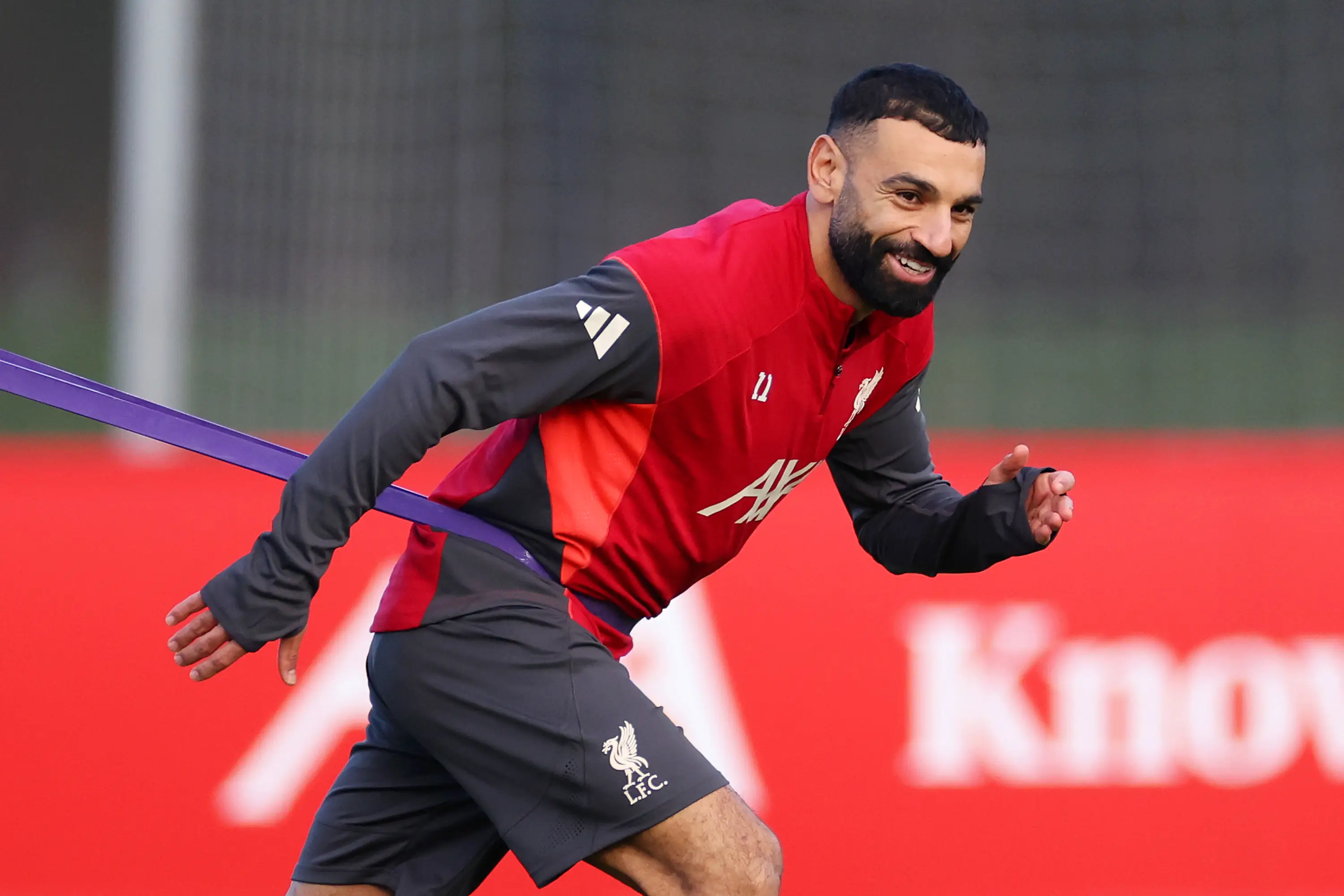 Mohamed Salah trained on Monday but didn't travel to Italy for Liverpool's Champions League fixture. Image: Getty 