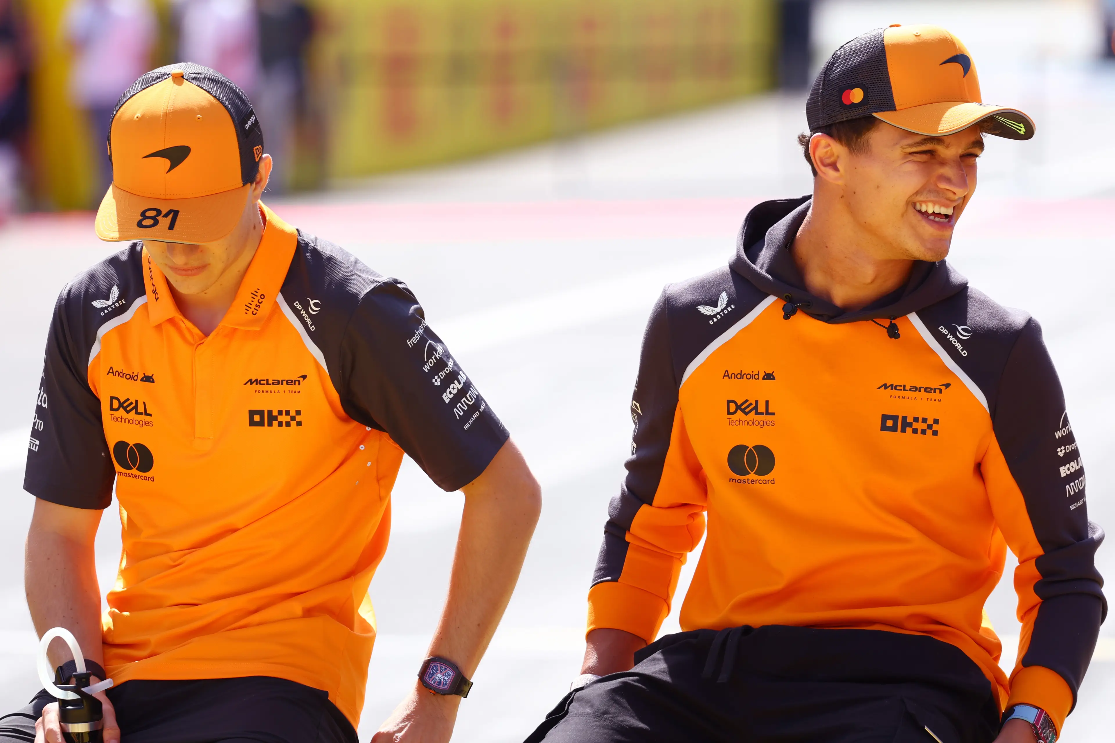 Oscar Piastri and Lando Norris. Image: Clive Rose / Staff via Getty
