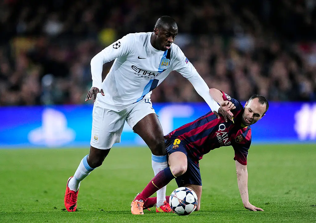 Yaya Toure played with and against Andres Iniesta (Credit:Getty)