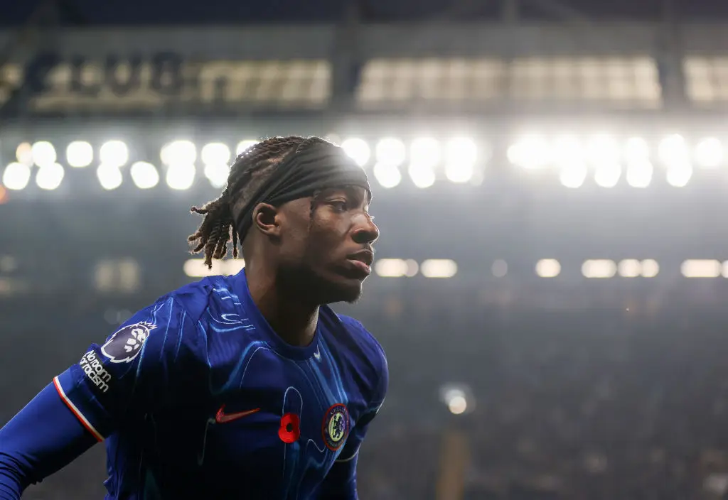 Noni Madueke has impressed for Chelsea this season, leading to him receving an England call-up. (Image: Getty)