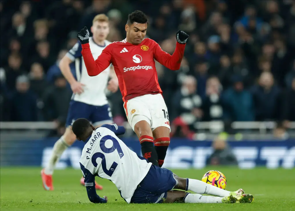 Casemiro pictured in action against Spurs (Image: Getty)