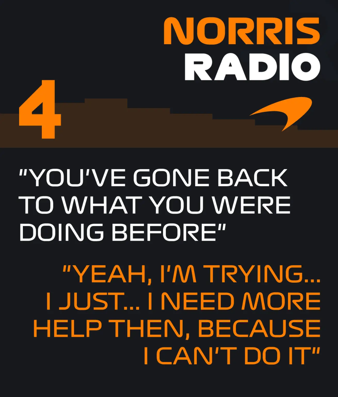 Lando Norris' team radio from Qatar (credit: Sky Sports)