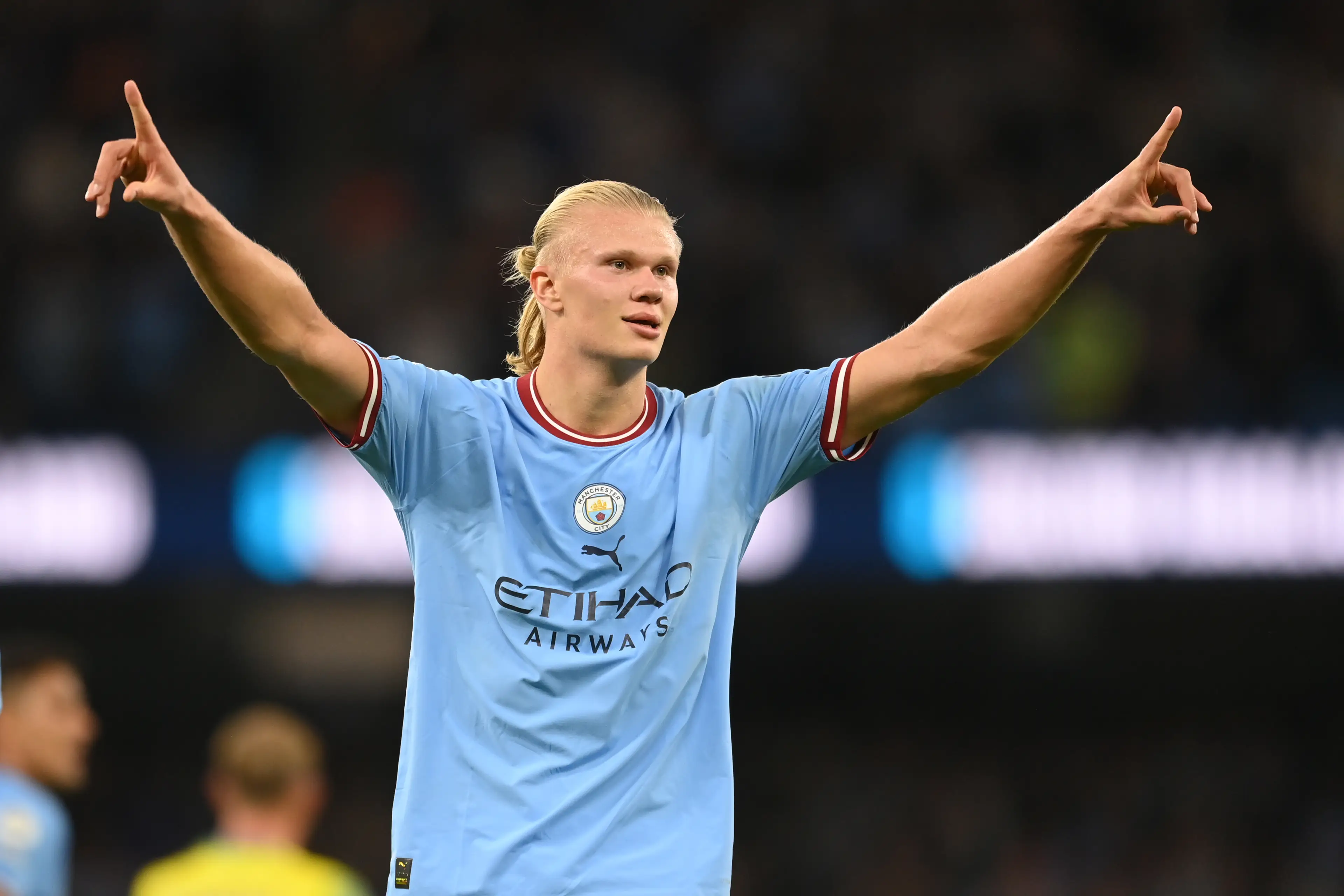 Haaland during the Nottingham Forest game in August 2022. (Image