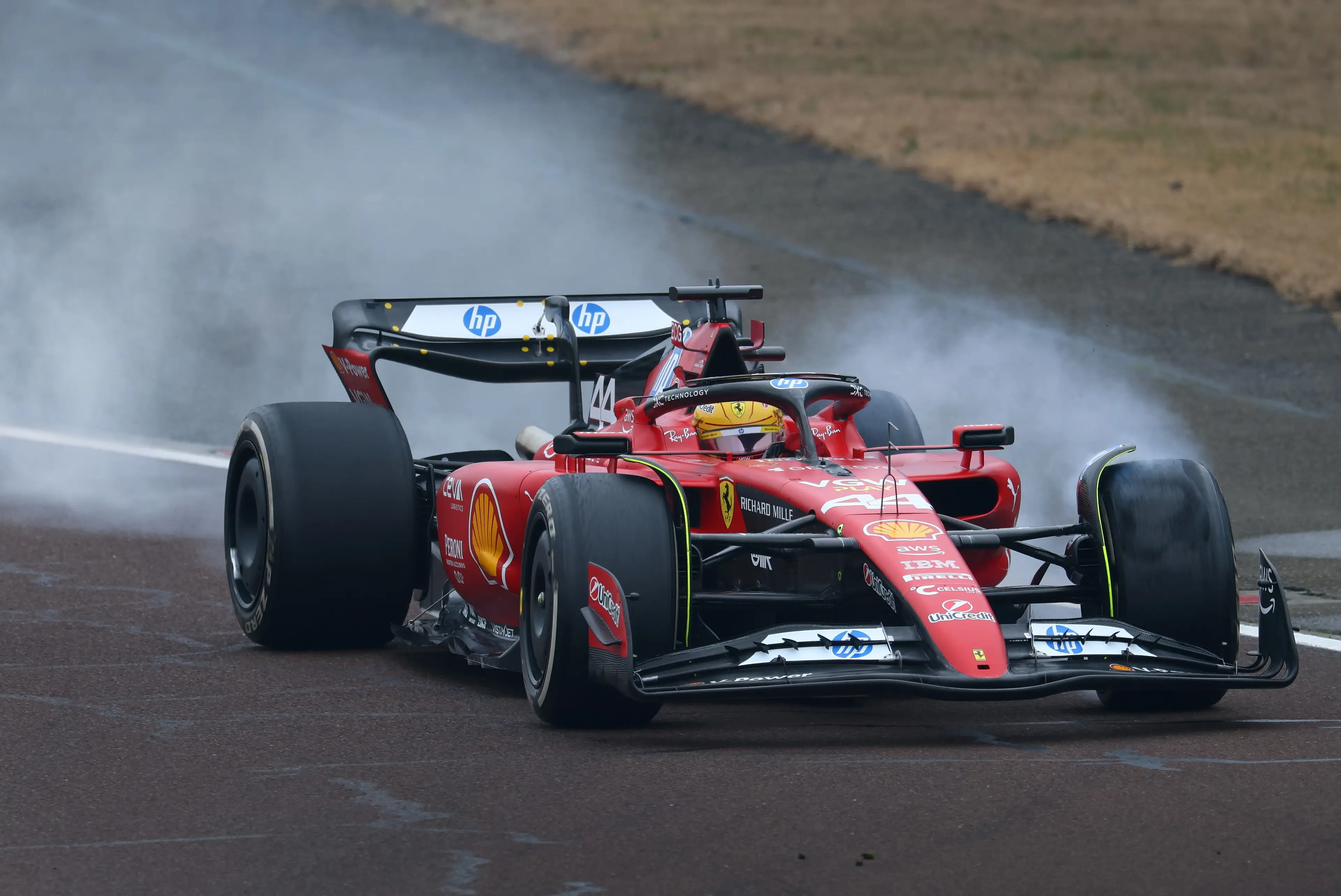 Lewis Hamilton made his Ferrari debut last month. Image: Getty