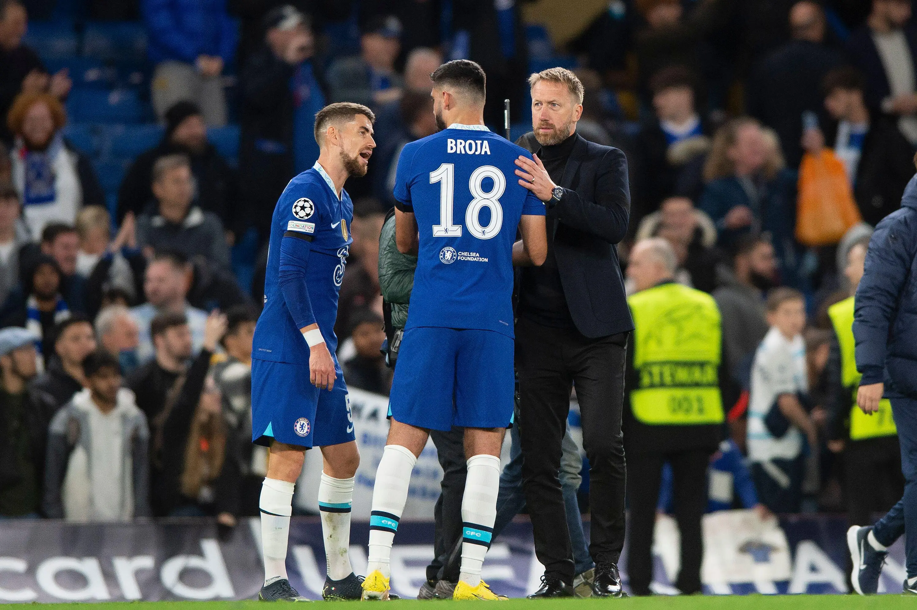Graham Potter after the full-time whistle against AC Milan. (Alamy)