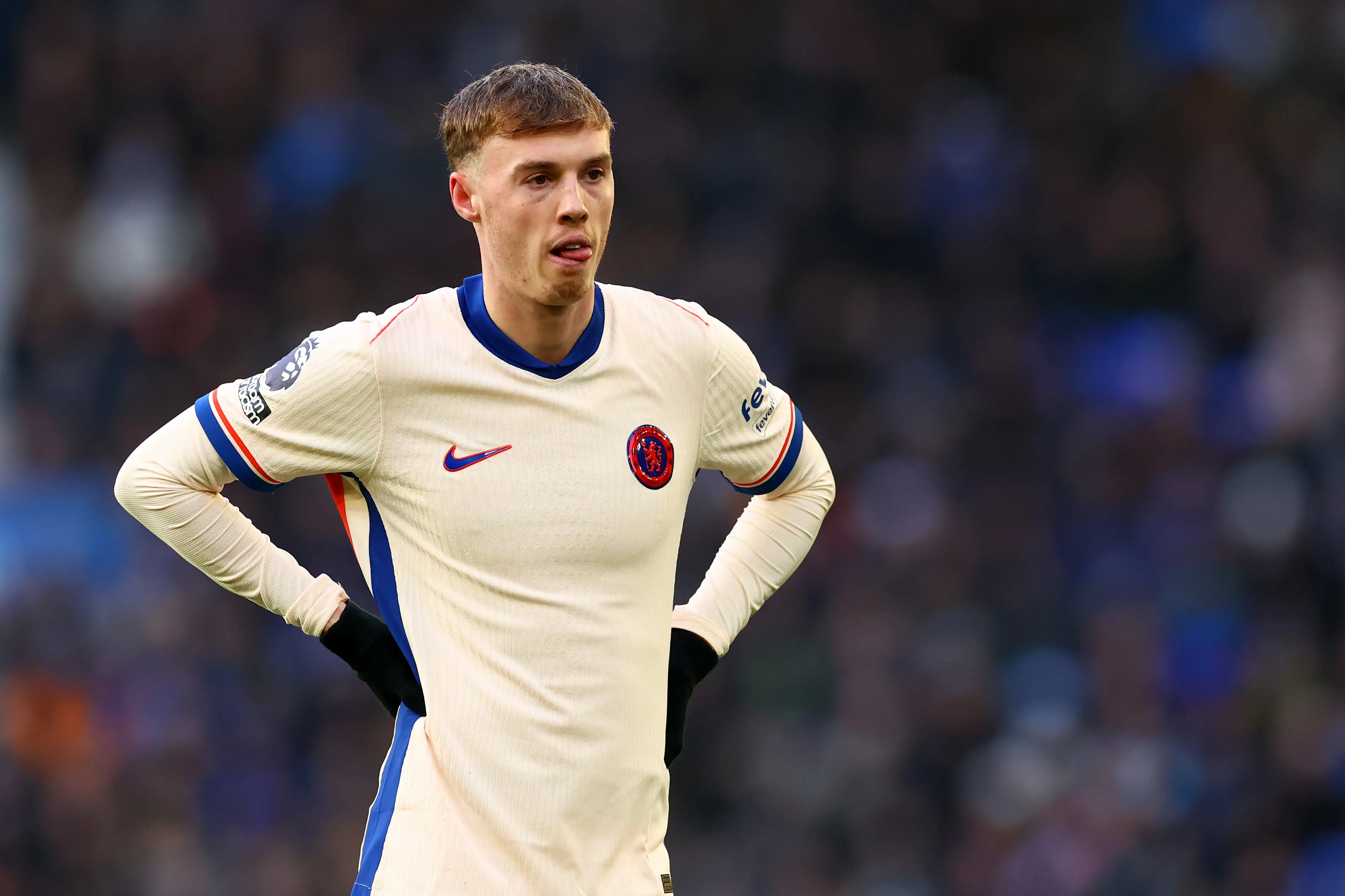 Cole Palmer in action for Chelsea against Everton. Image: Getty 