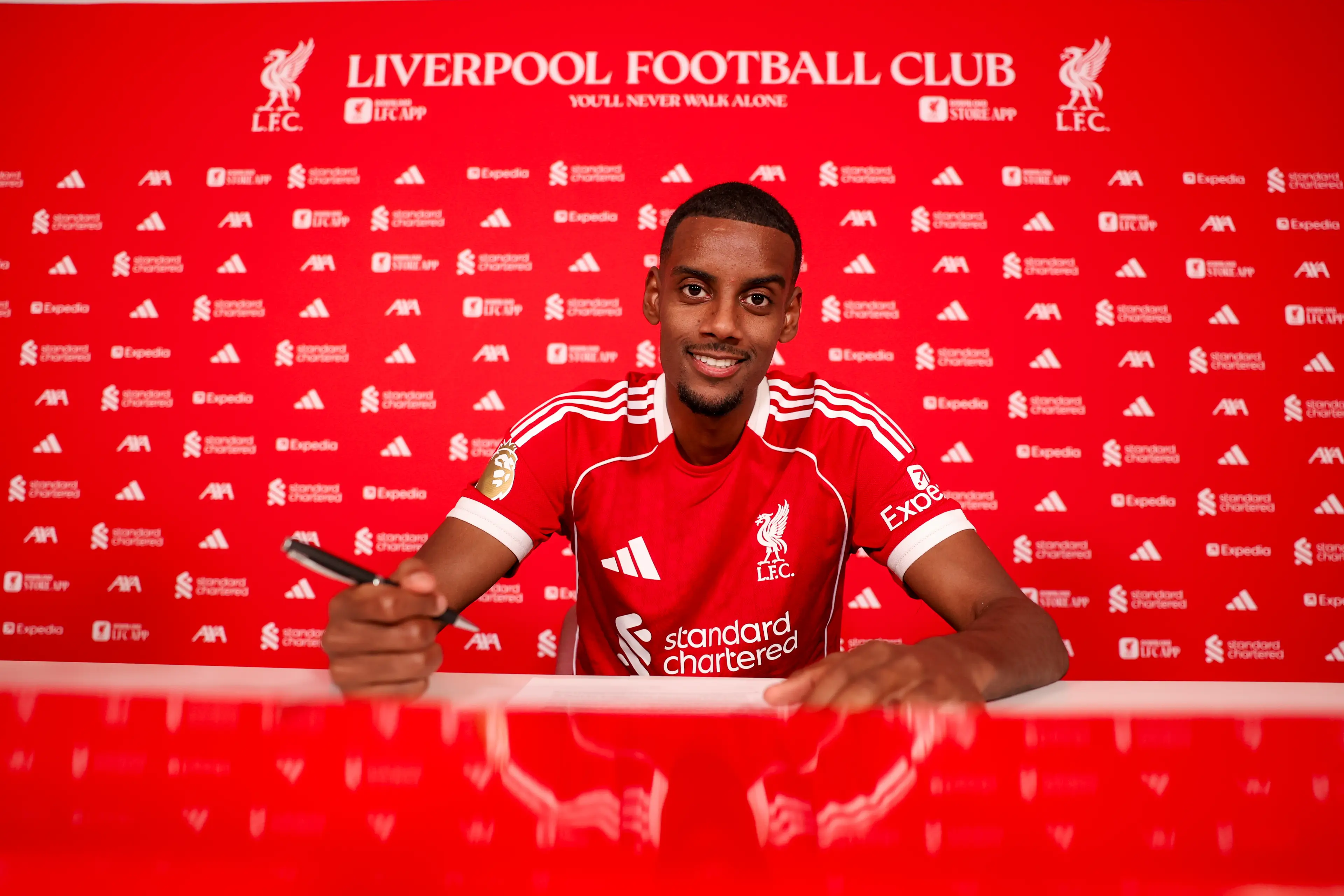 Liverpool's new striker Alexander Isak. Image: Nikki Dyer - LFC / Contributor via Getty