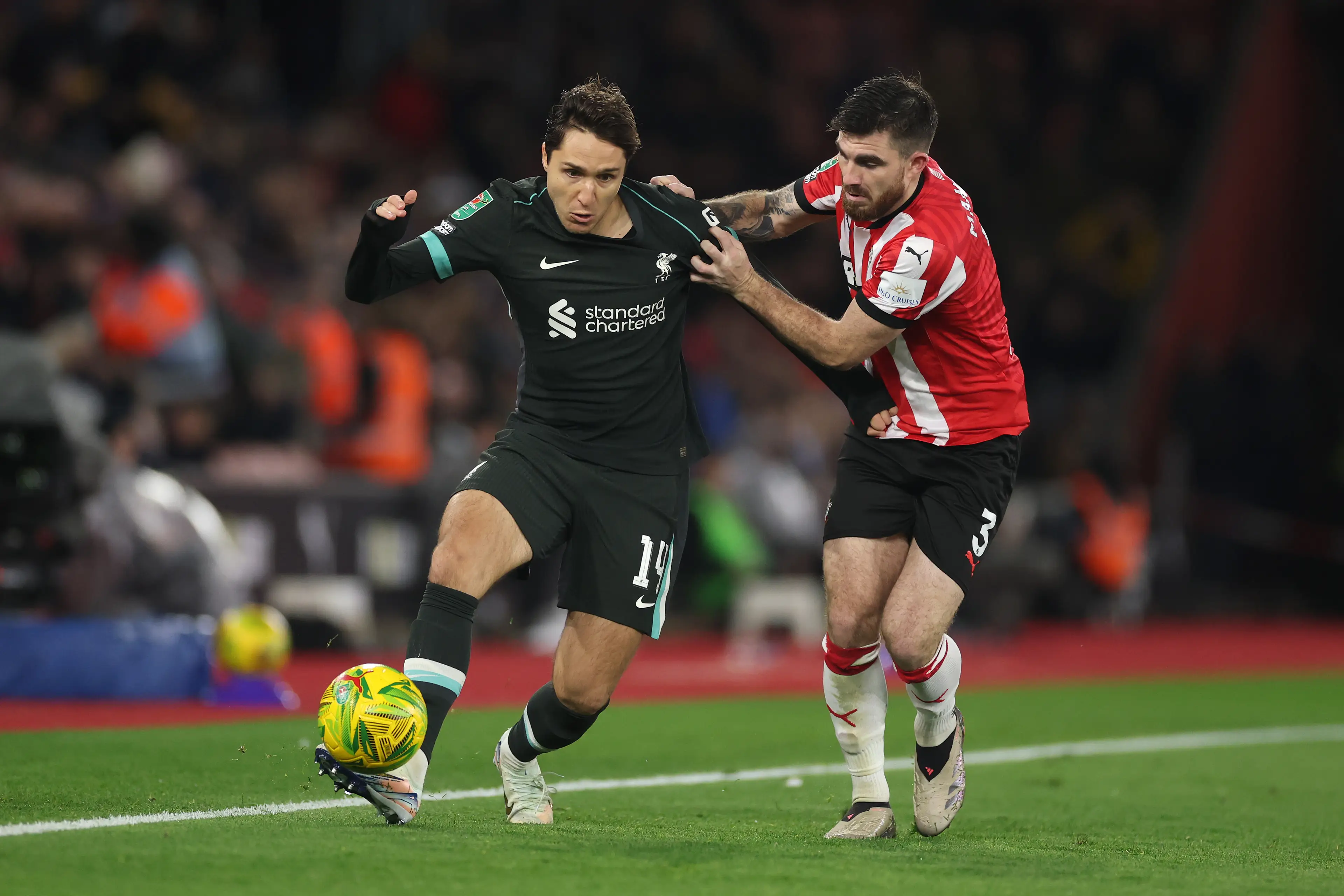 Federico Chiesa in action for Liverpool. Image: Getty 
