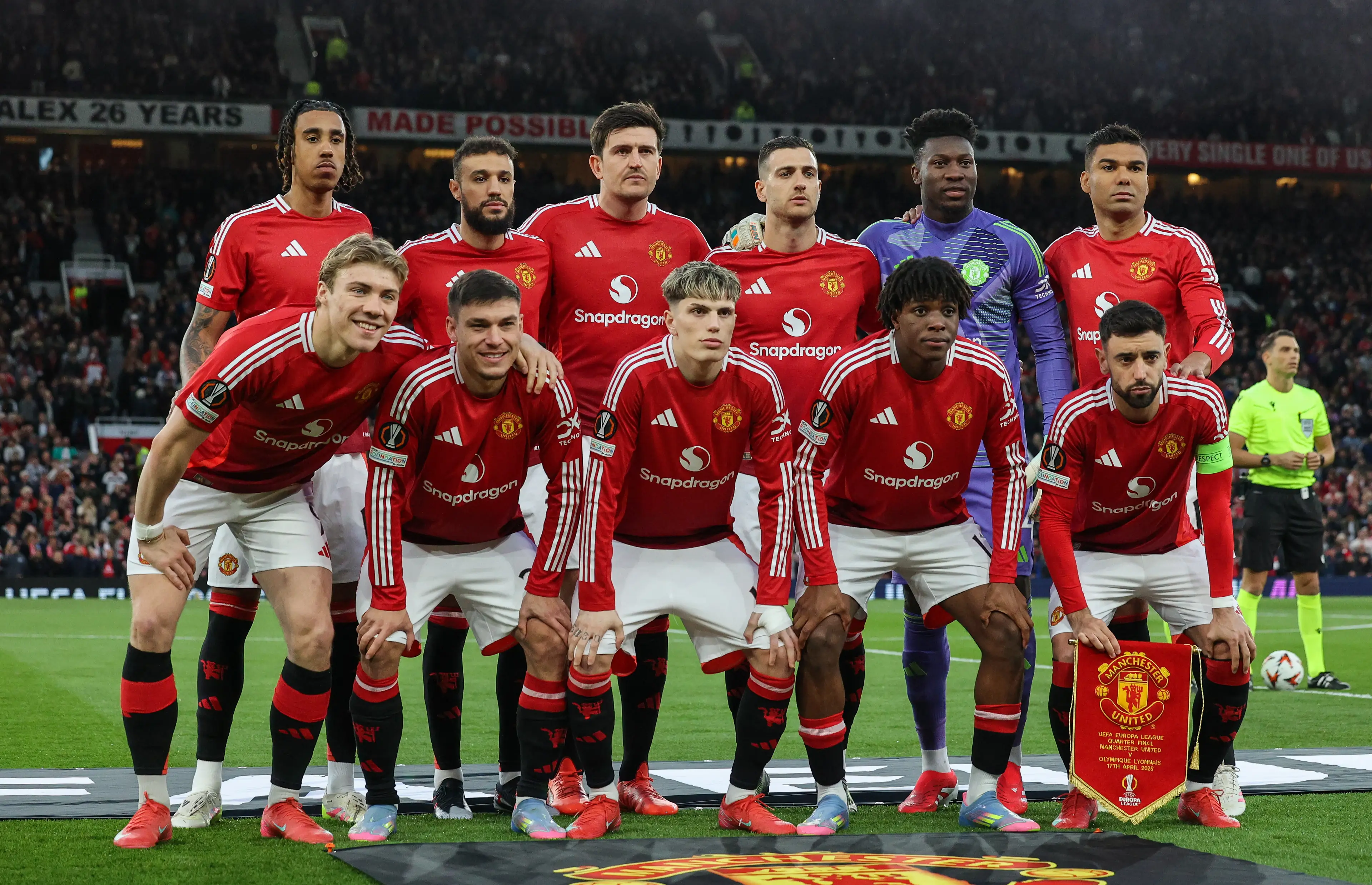 Noussair Mazraoui started against Lyon but was taken off at half-time. Image: Getty