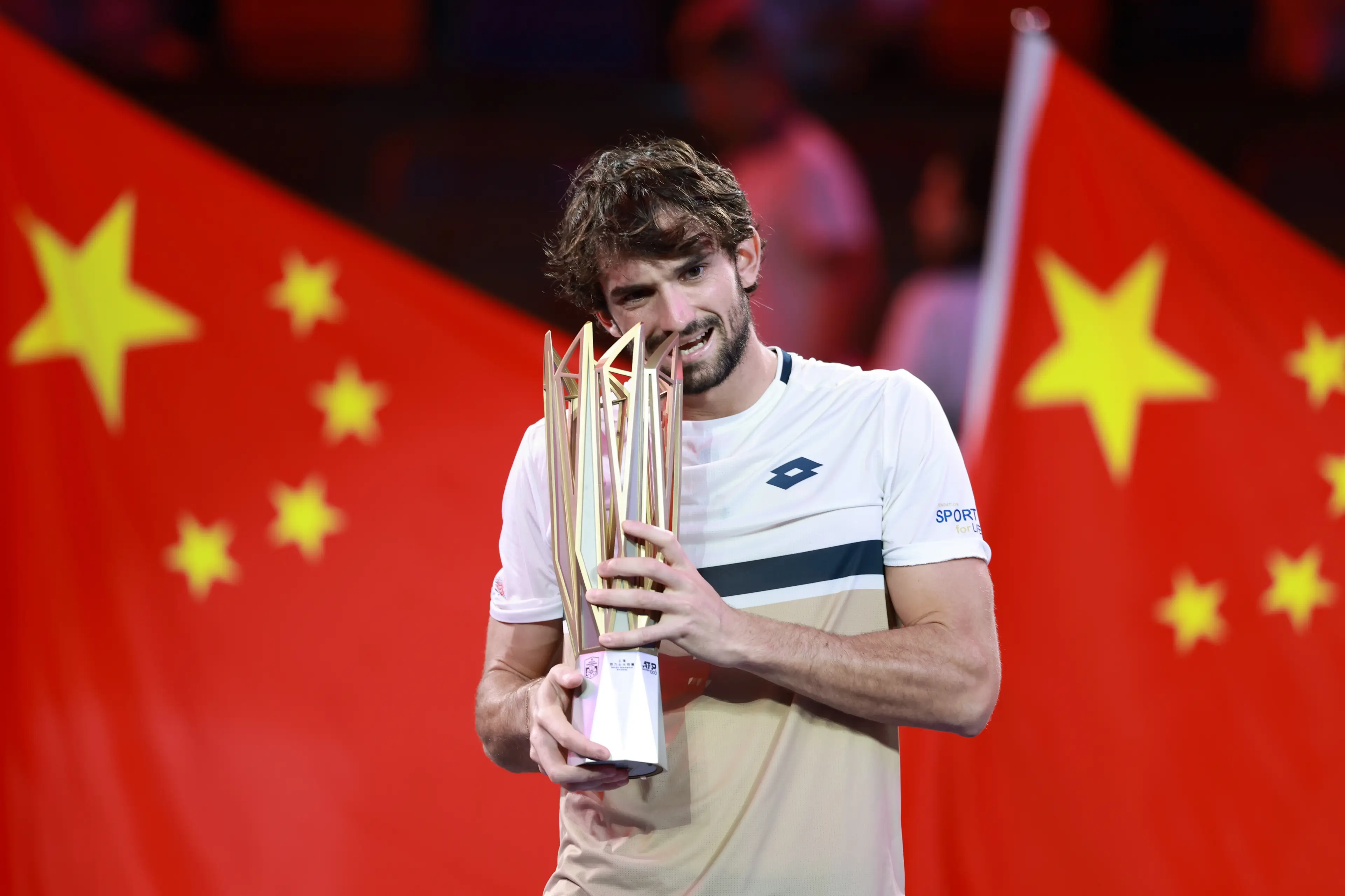 Valentin Vacherot won the Shanghai Masters. (Image: Lintao Zhang / Staff via Getty)