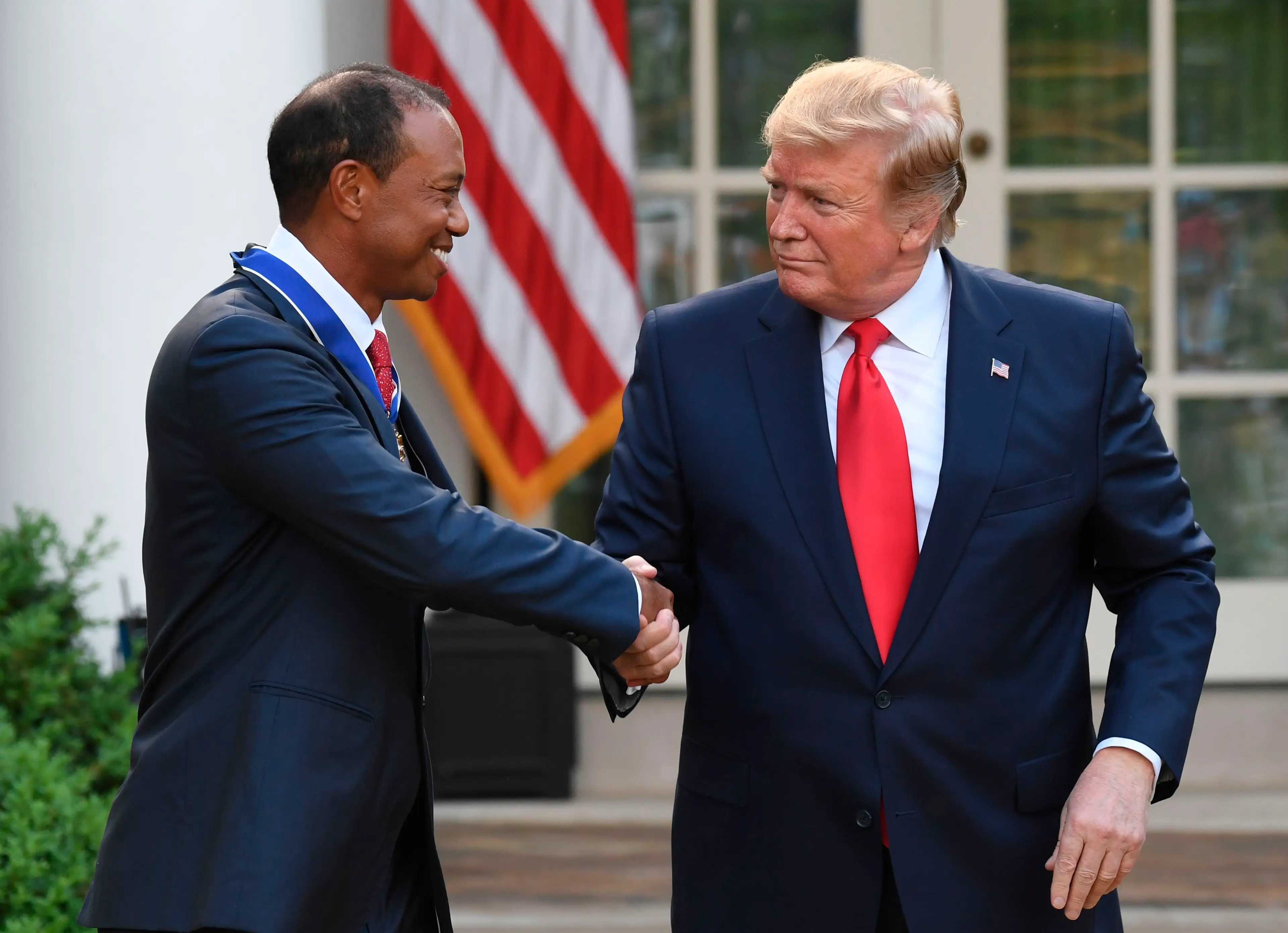 Donald Trump gave Tiger Woods his blessing to date Vanessa Trump. Image: Getty 