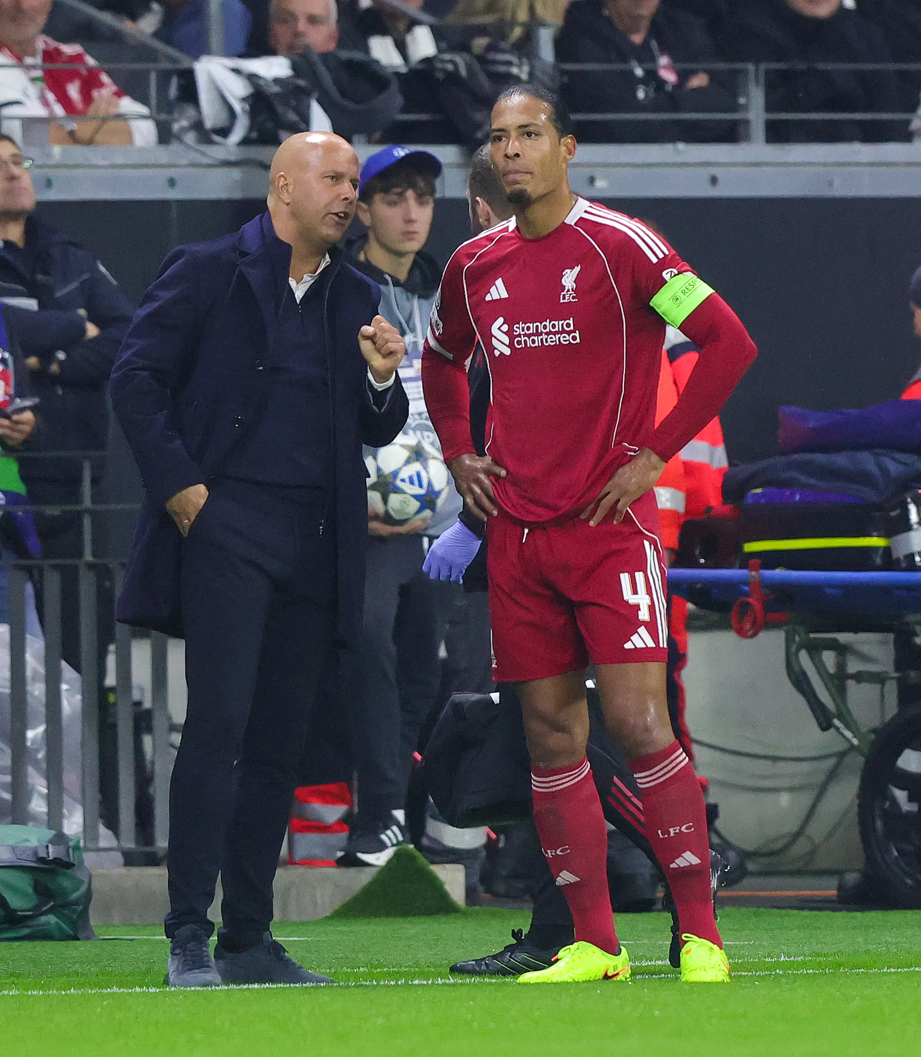 Van Dijk slammed the journalist for the question he asked. Image: Getty