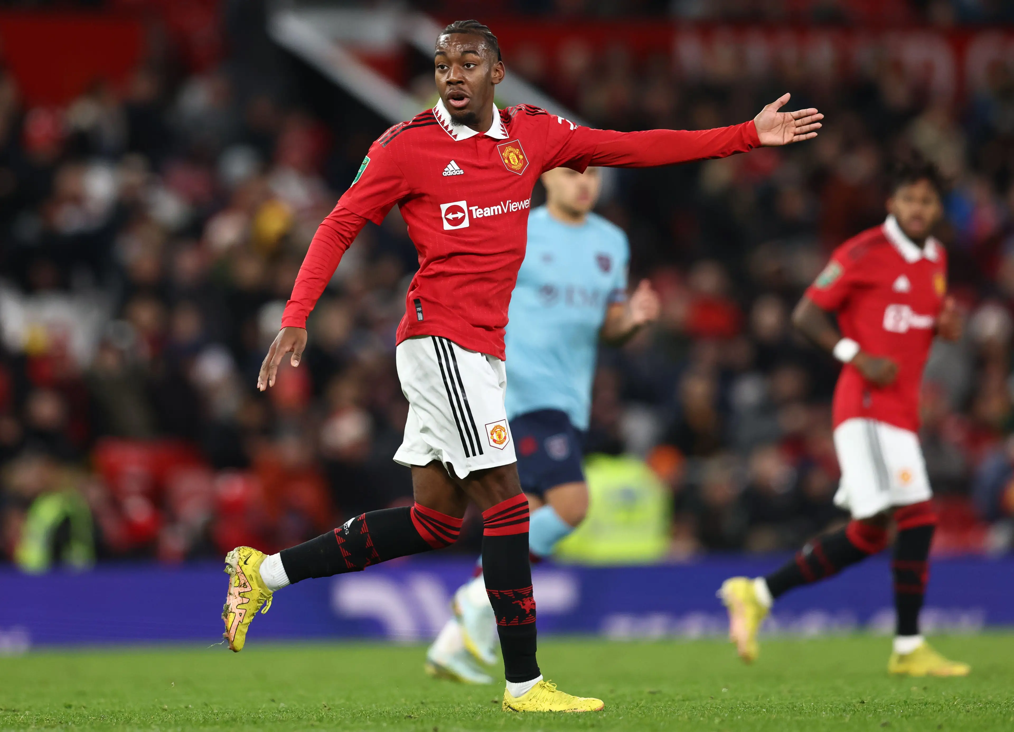 Anthony Elanga in action for Manchester United. Image: Alamy 