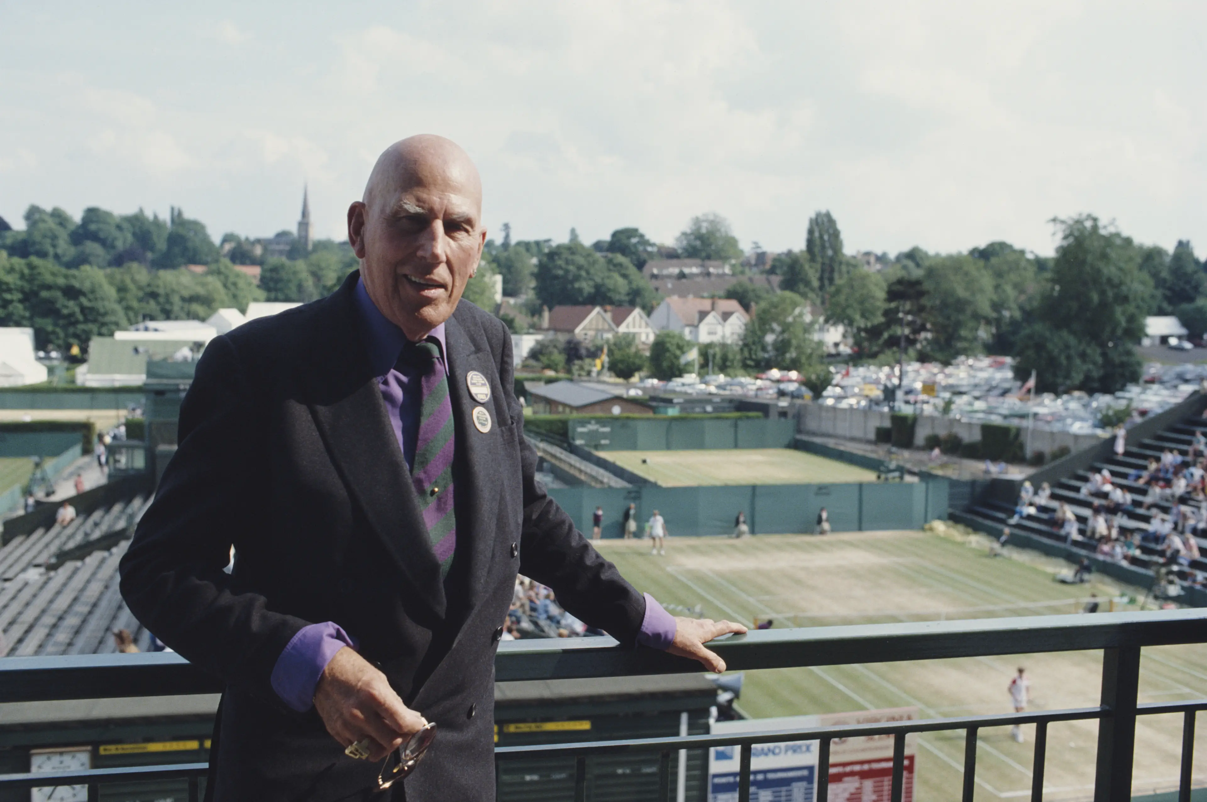 Ted Tinling was back at Wimbledon in 1982. Image: Getty