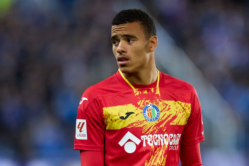 Man Utd loanee Mason Greenwood pictured playing for Getafe (