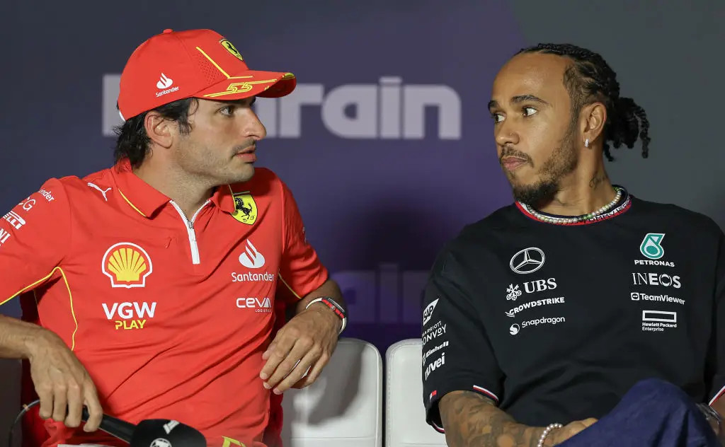 Carlos Sainz and Lewis Hamilton pictured (Image: Getty)