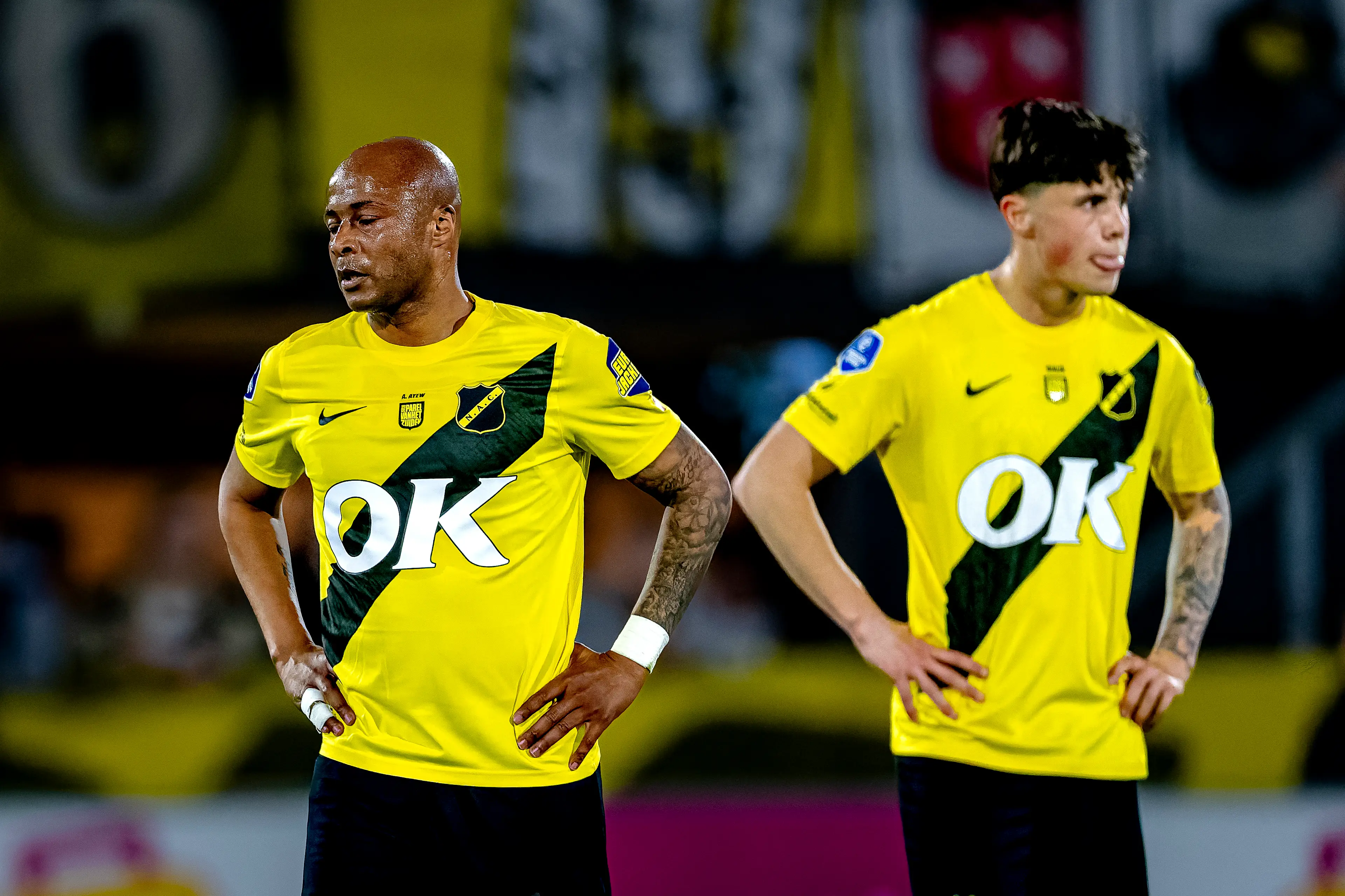 NAC Breda player Amine Salama during the Dutch Vriendenloterij Eredivisie match between NAC Breda and AFC Ajax (Getty Images)
