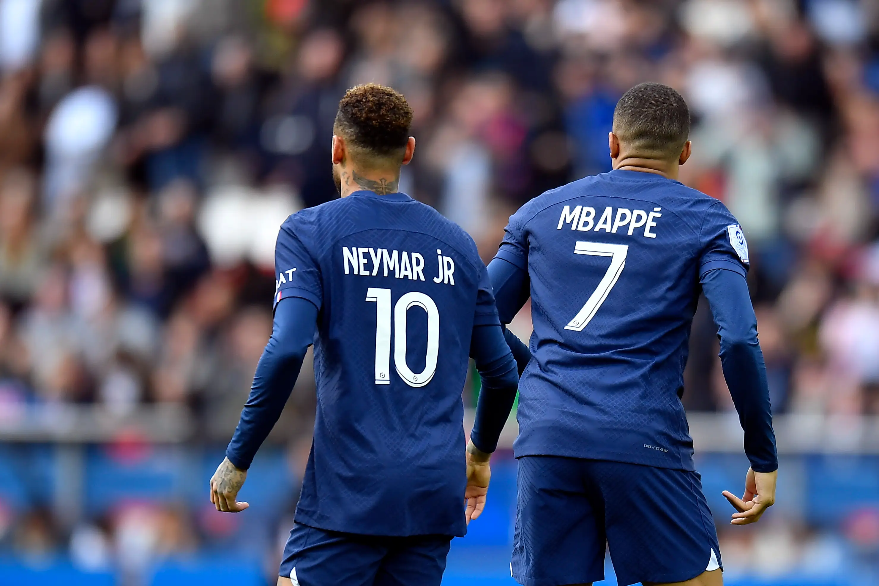 Neymar and Kylian Mbappe at PSG.