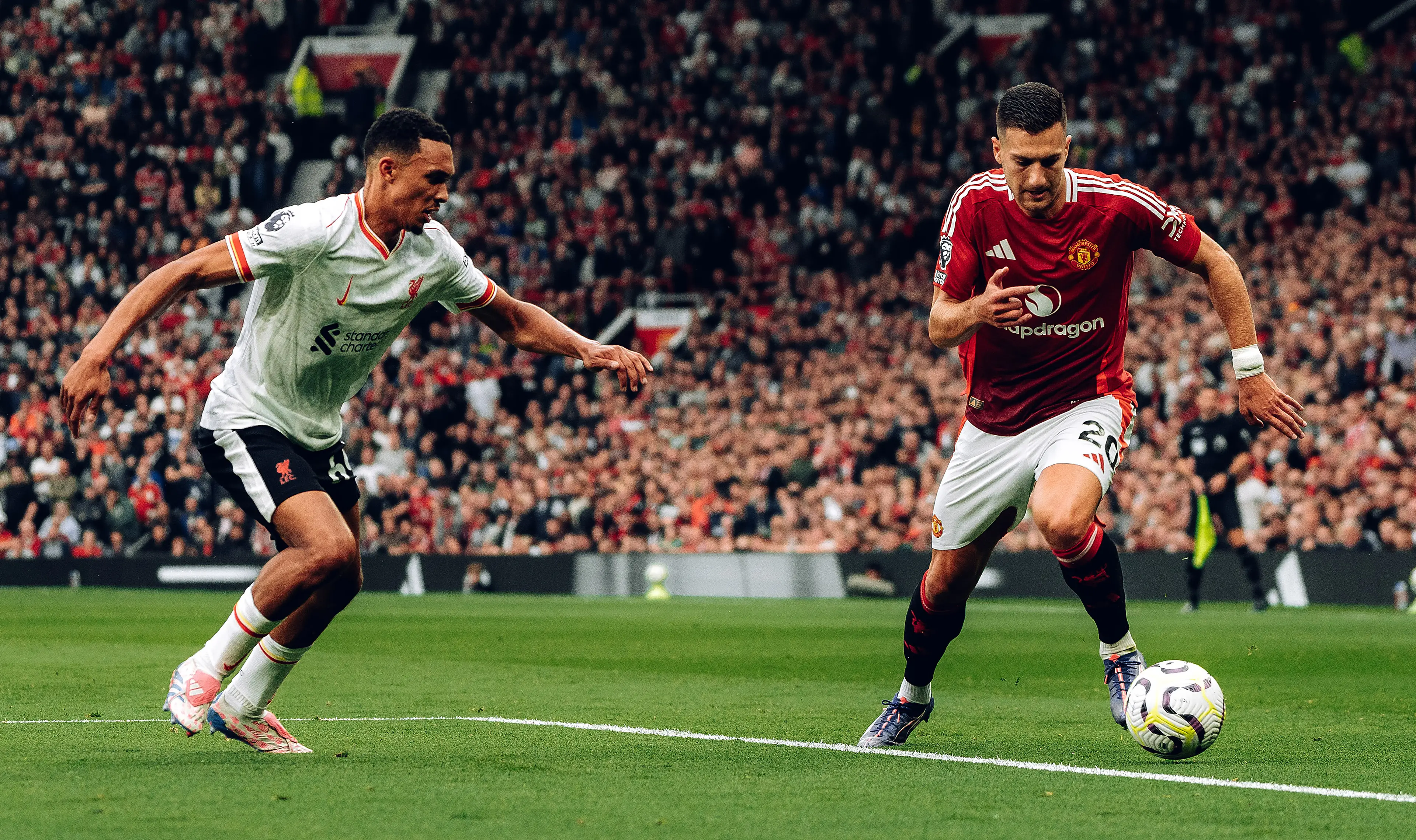 Trent Alexander-Arnold and Diogo Dalot. (
