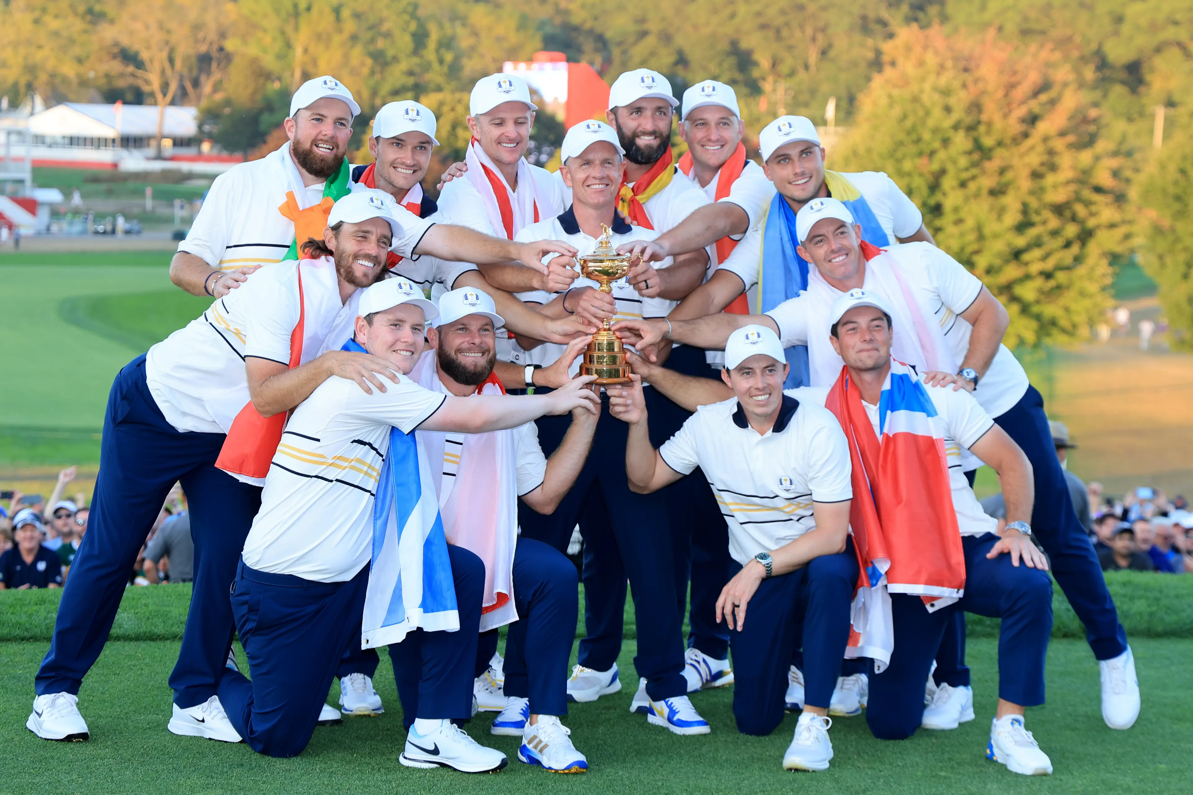Team Europe celebrate the Ryder Cup victory. Image: David Cannon / Contributor via Getty