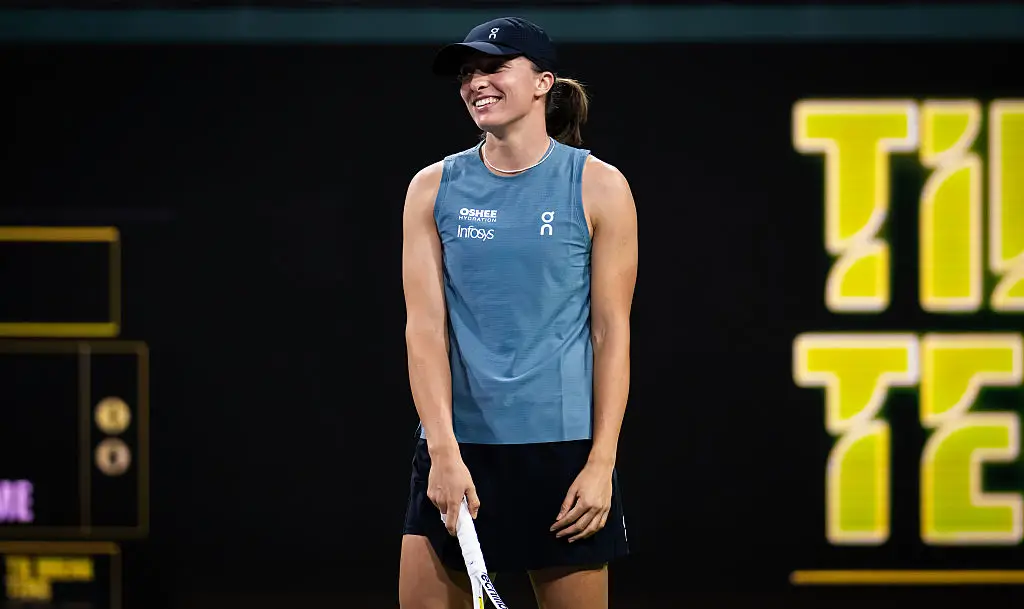 Iga Swiatek addressed the radical proposal ahead of her opening match at Indian Wells. (Image: Robert Prange/Getty Images)