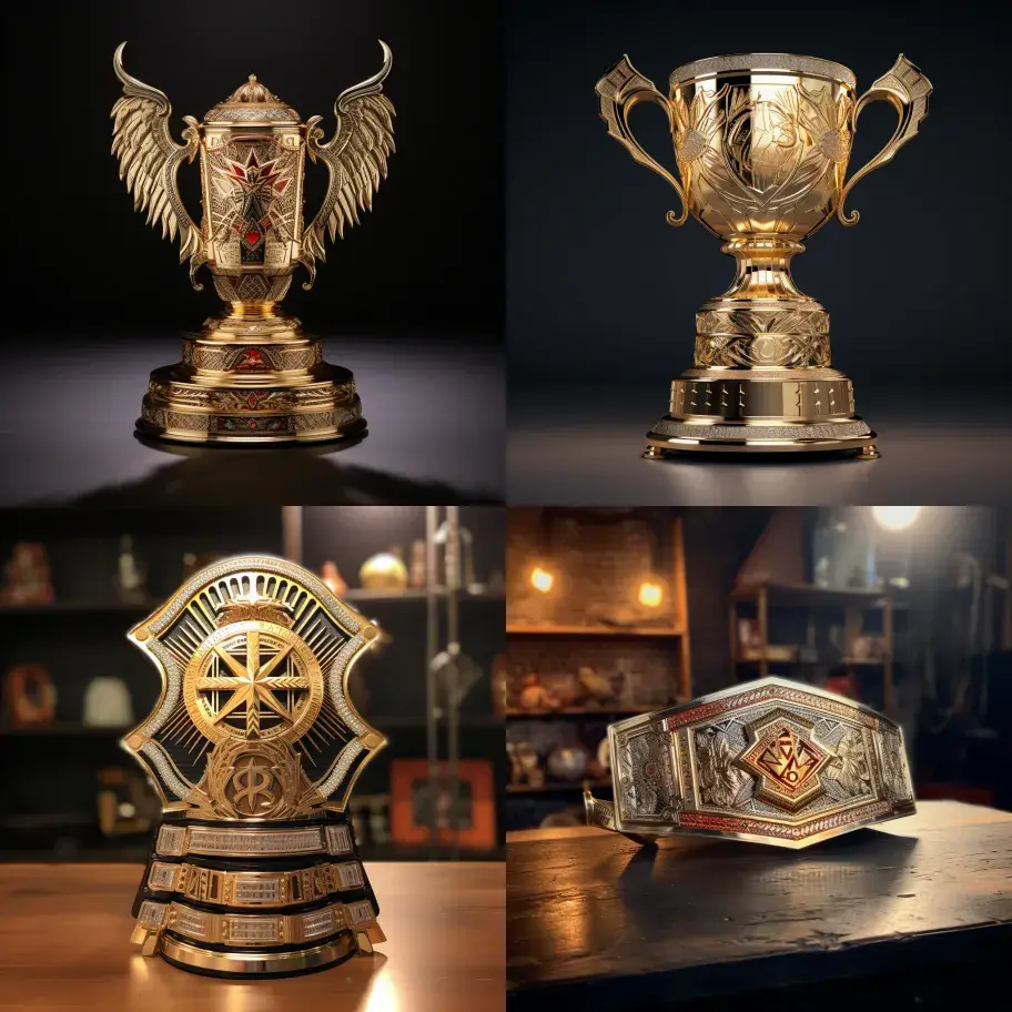 AI predicts the WWE Championship trophies of the future.