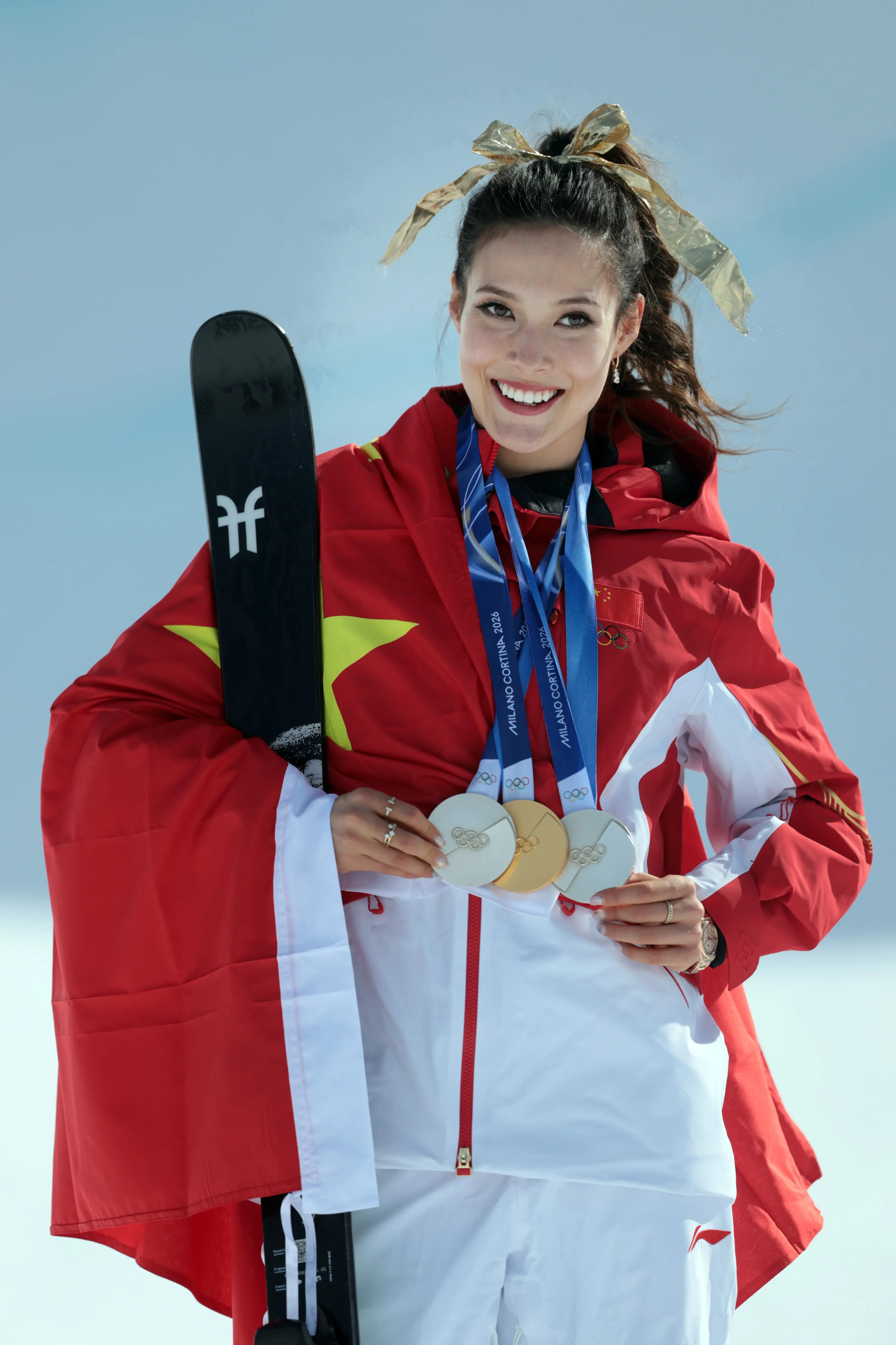 Eileen Gu won a second Olympic gold medal in Milan-Cortina. Image: Getty