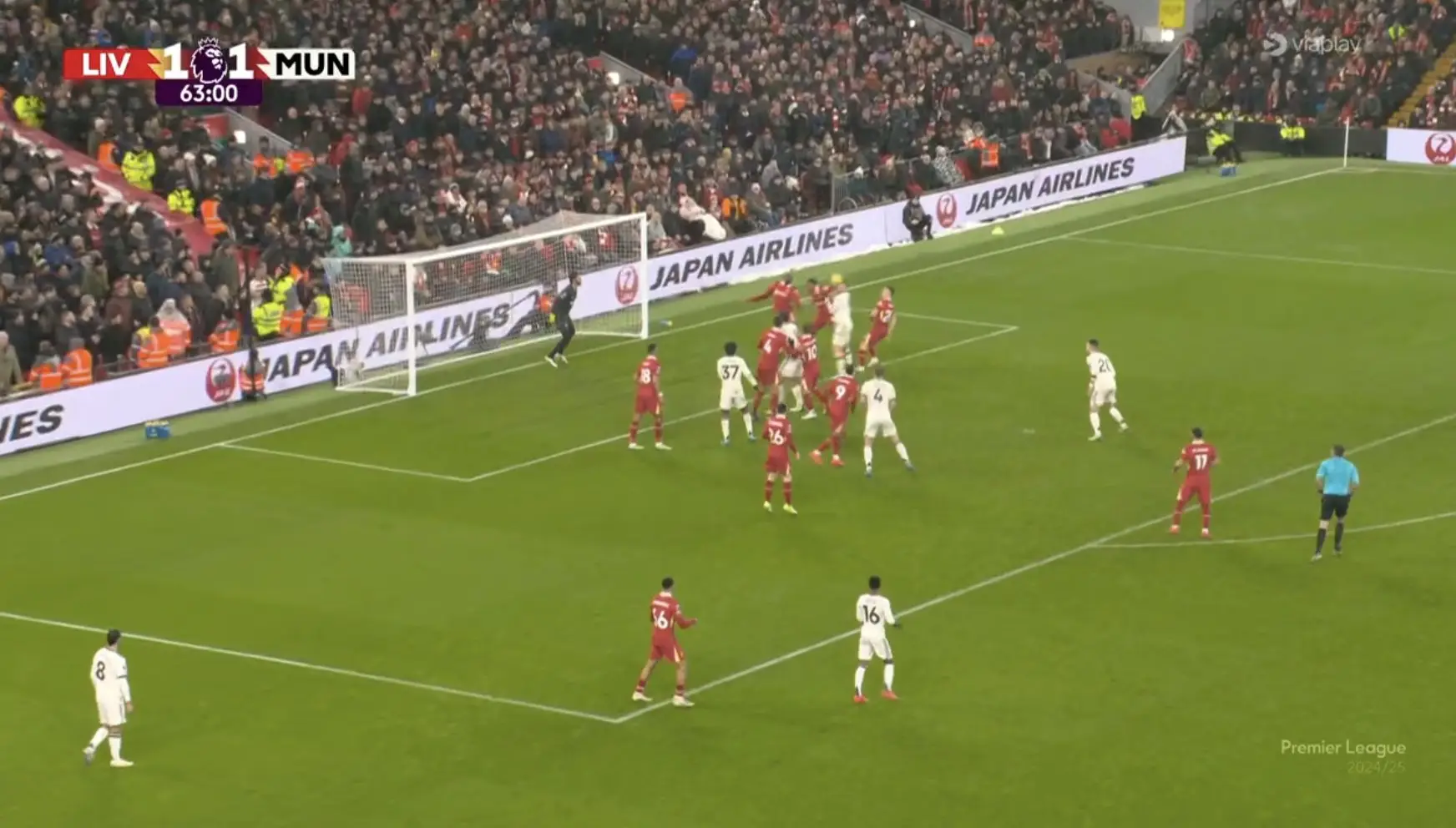 The incident in question. Image credit: Viaplay/@TheEuropeanLad