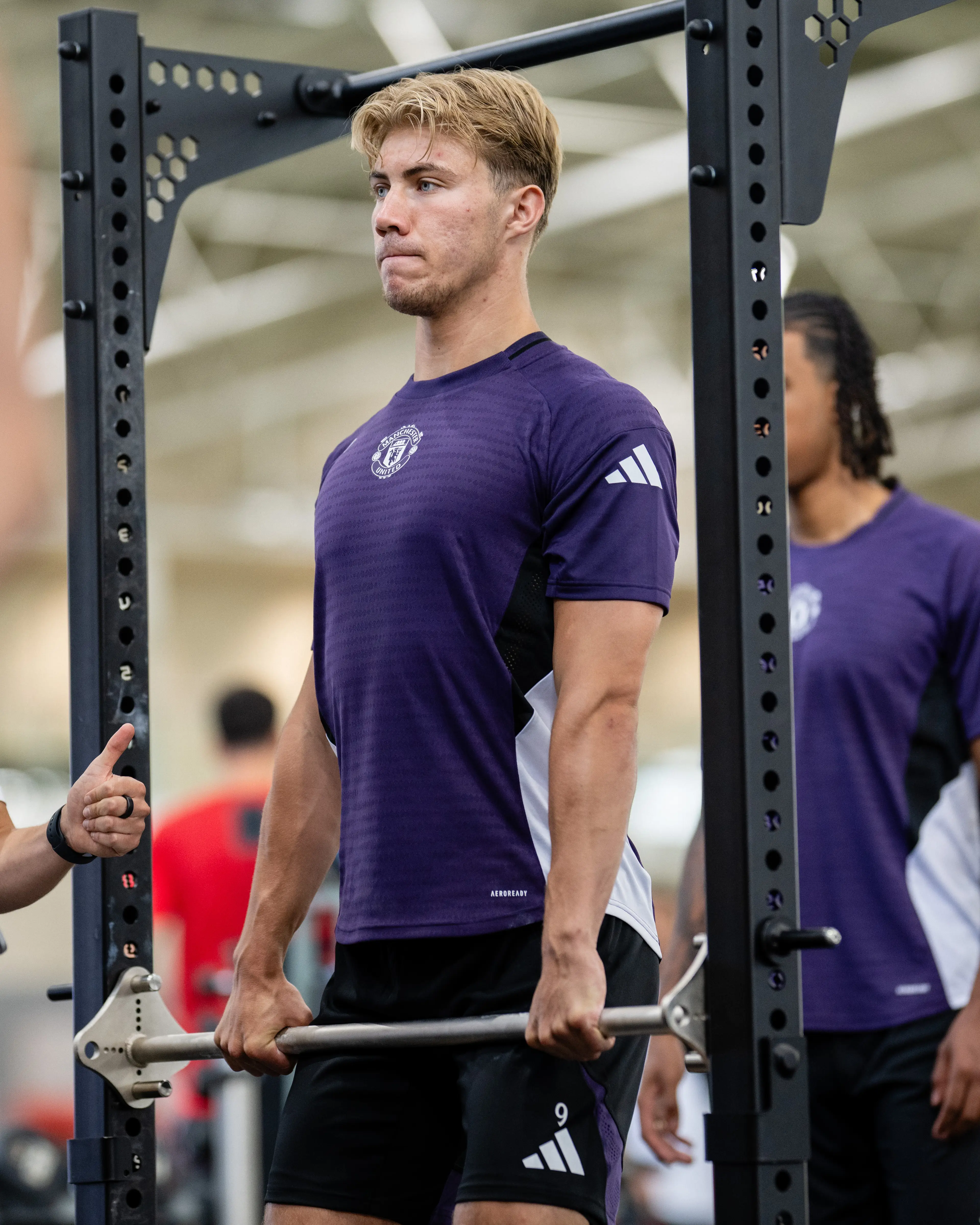 Rasmus Hojlund training with Man Utd (credit: getty)