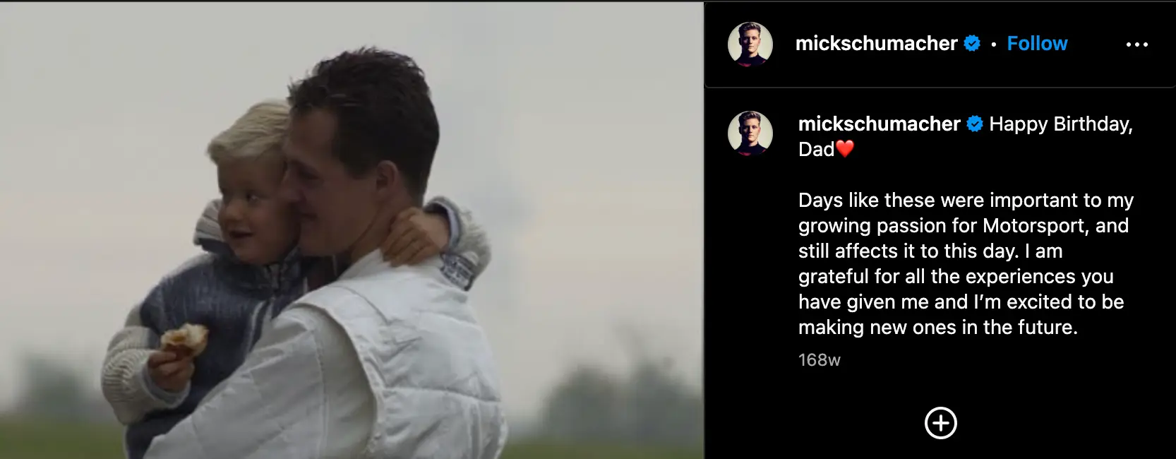 Image: Instagram/@mickschumacher