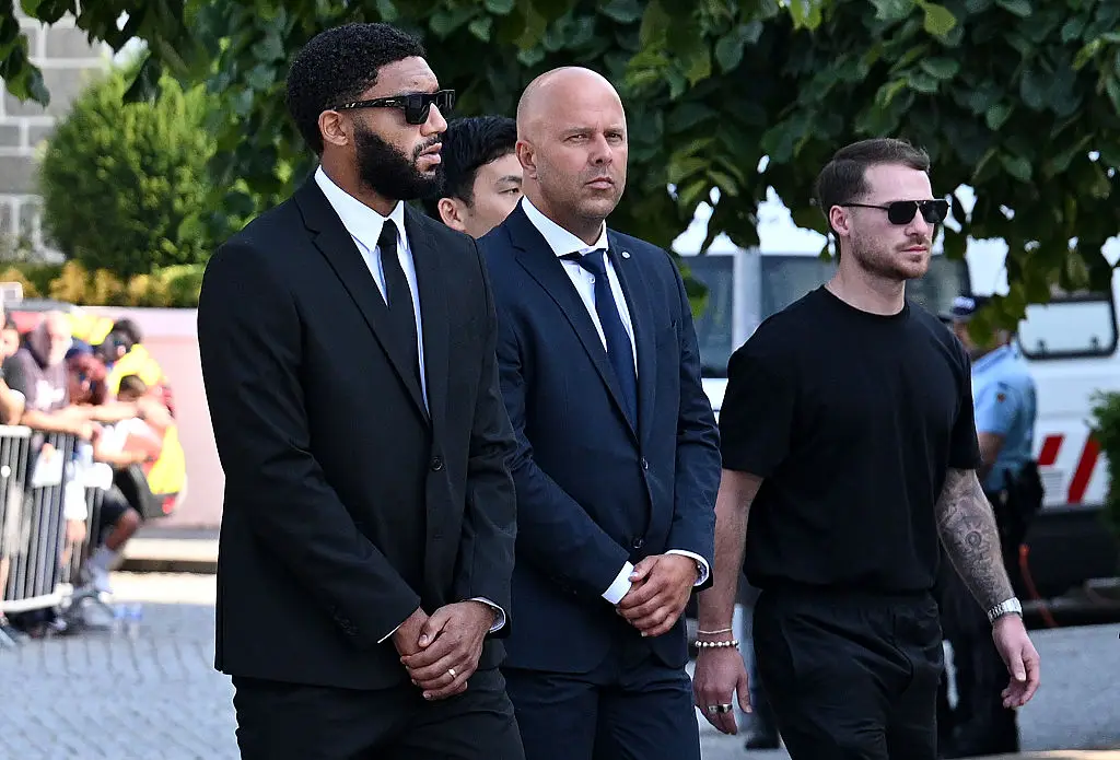 Liverpool manager Arne Slot is among the Liverpool representatives at Diogo Jota's funeral (Image: Getty)
