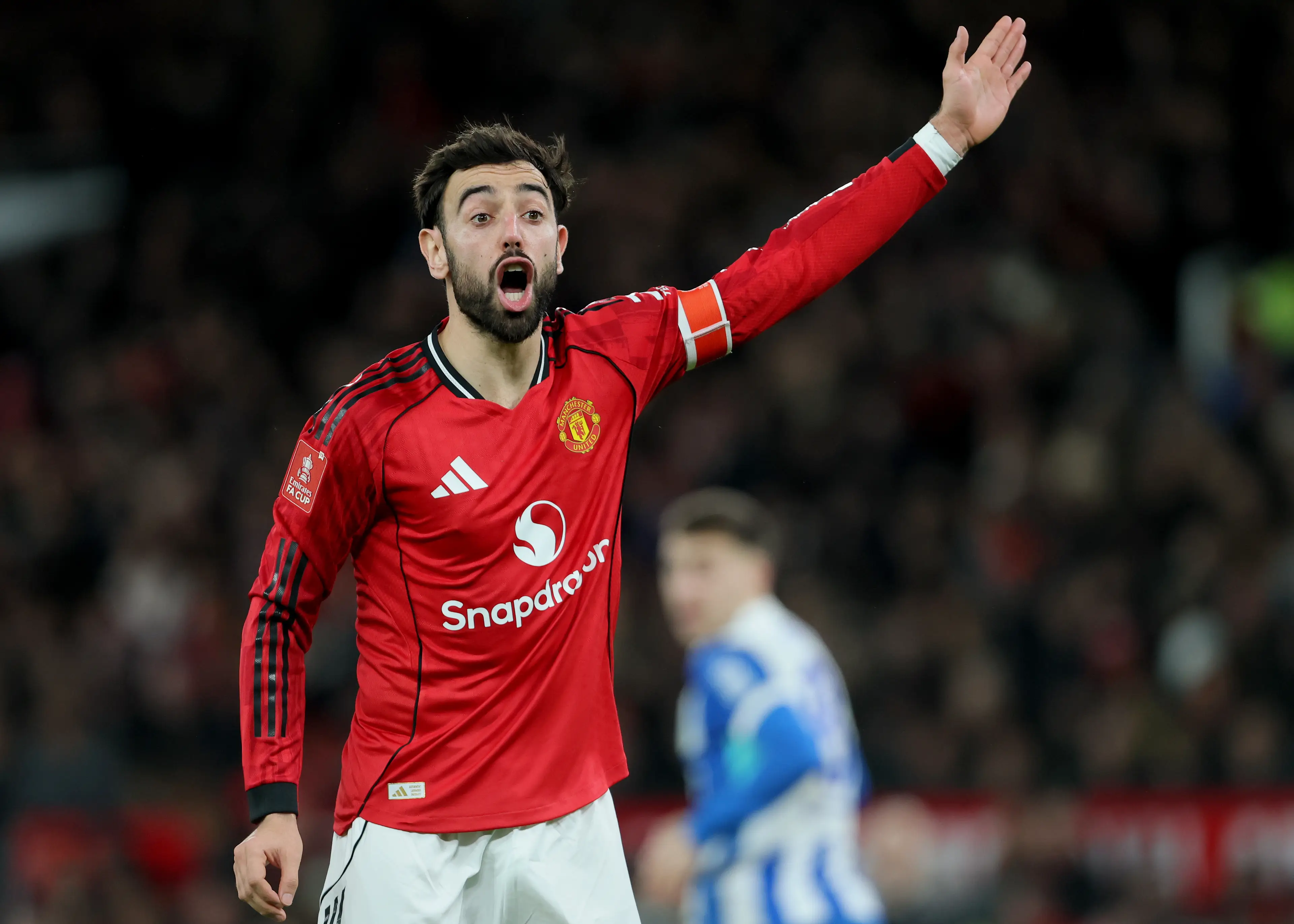 Bruno Fernandes has a contract until 2027. Image: Getty