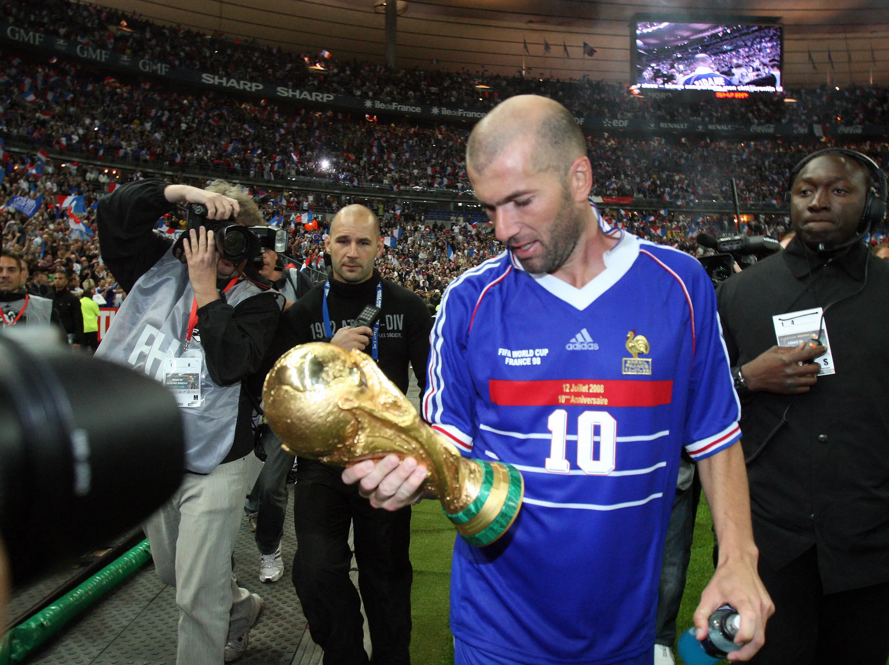 Zinedine Zidane won the World Cup with France as a player. Image: Getty 