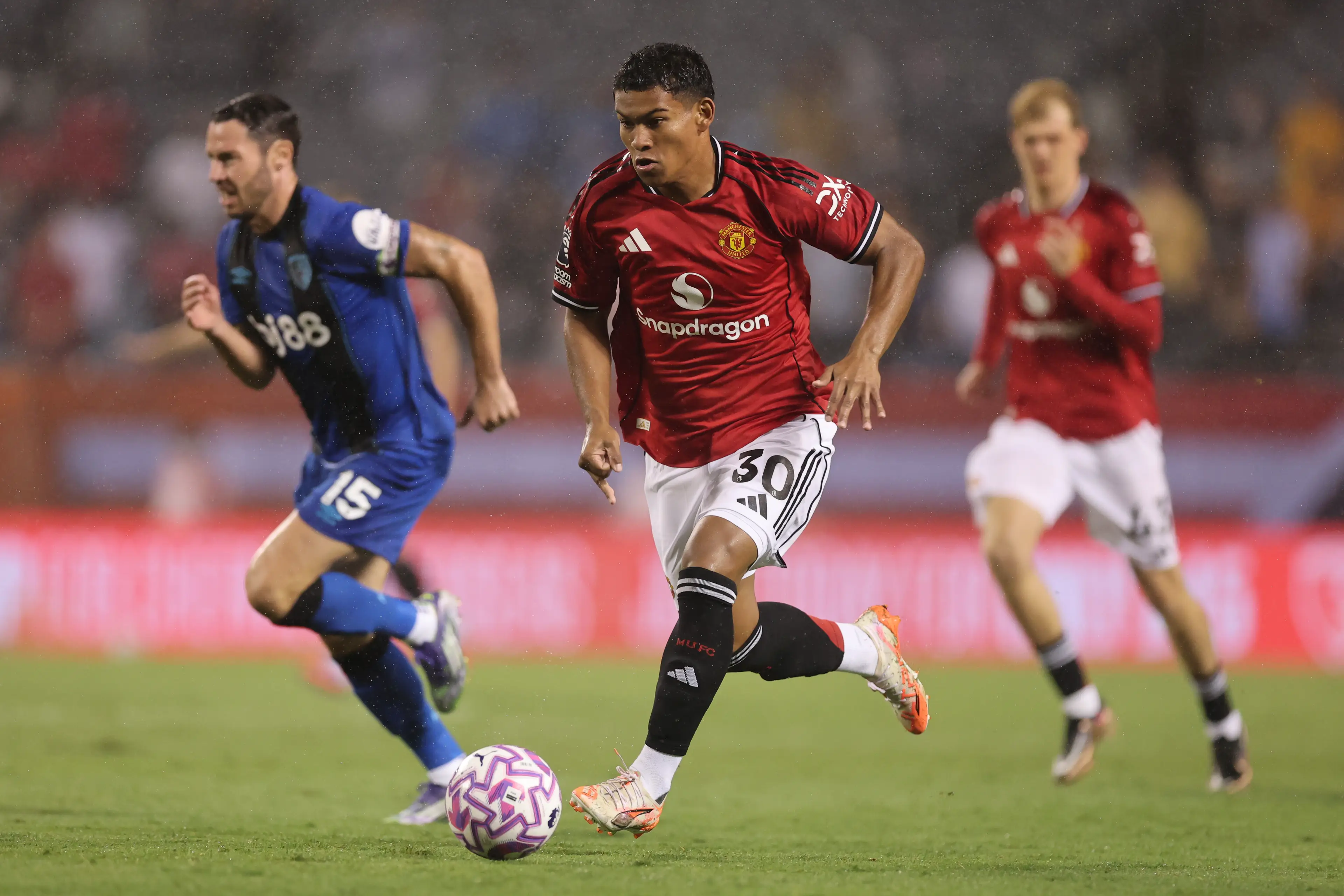 Manchester United left back Diego Leon (Image: Michael Reaves - Premier League / Contributor via Getty)