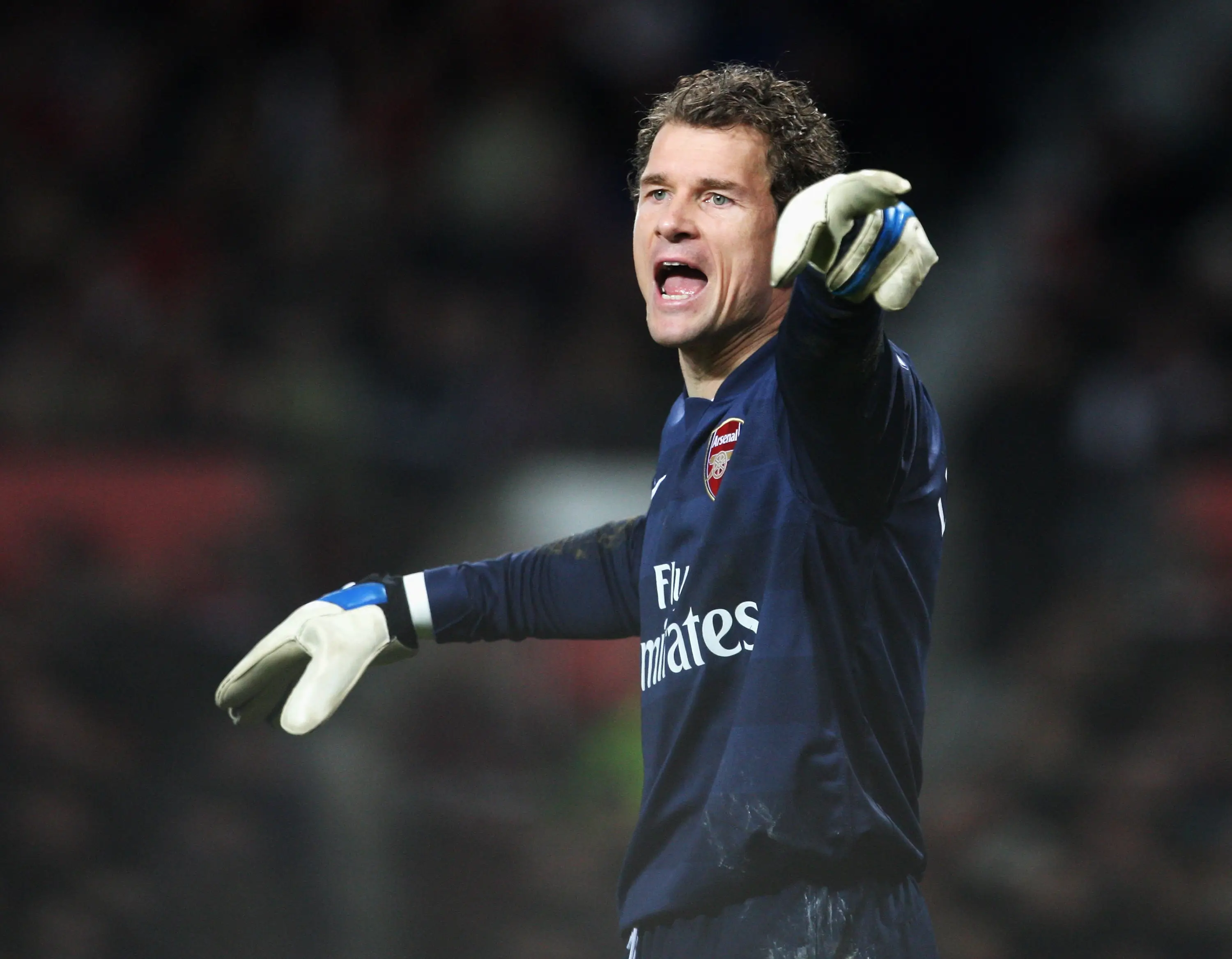 Jens Lehmann in action for Arsenal in 2008 (
