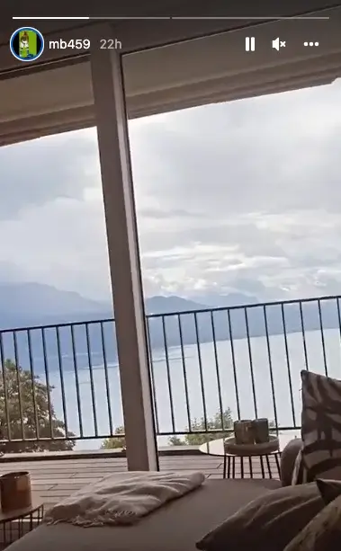 Balotelli's view on his Instagram story. Image: Instagram