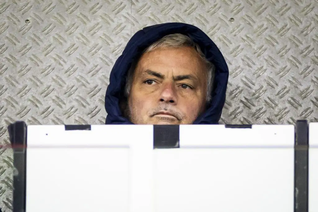 Jose Mourinho in the stands for Fenerbahce's 3-1 defeat to Alkmaar - Getty
