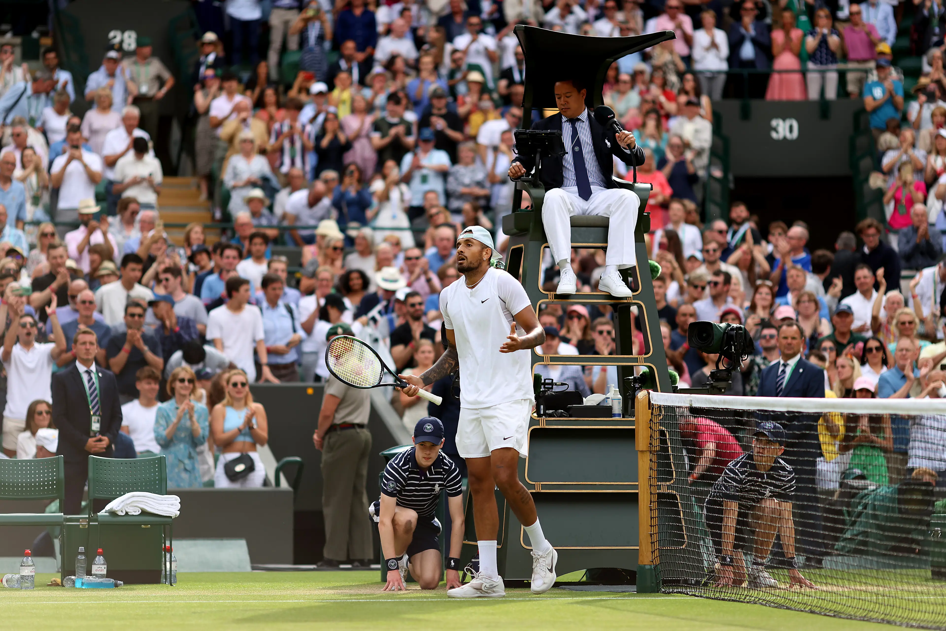 Nick Kyrgios hit out at a fan (Getty)