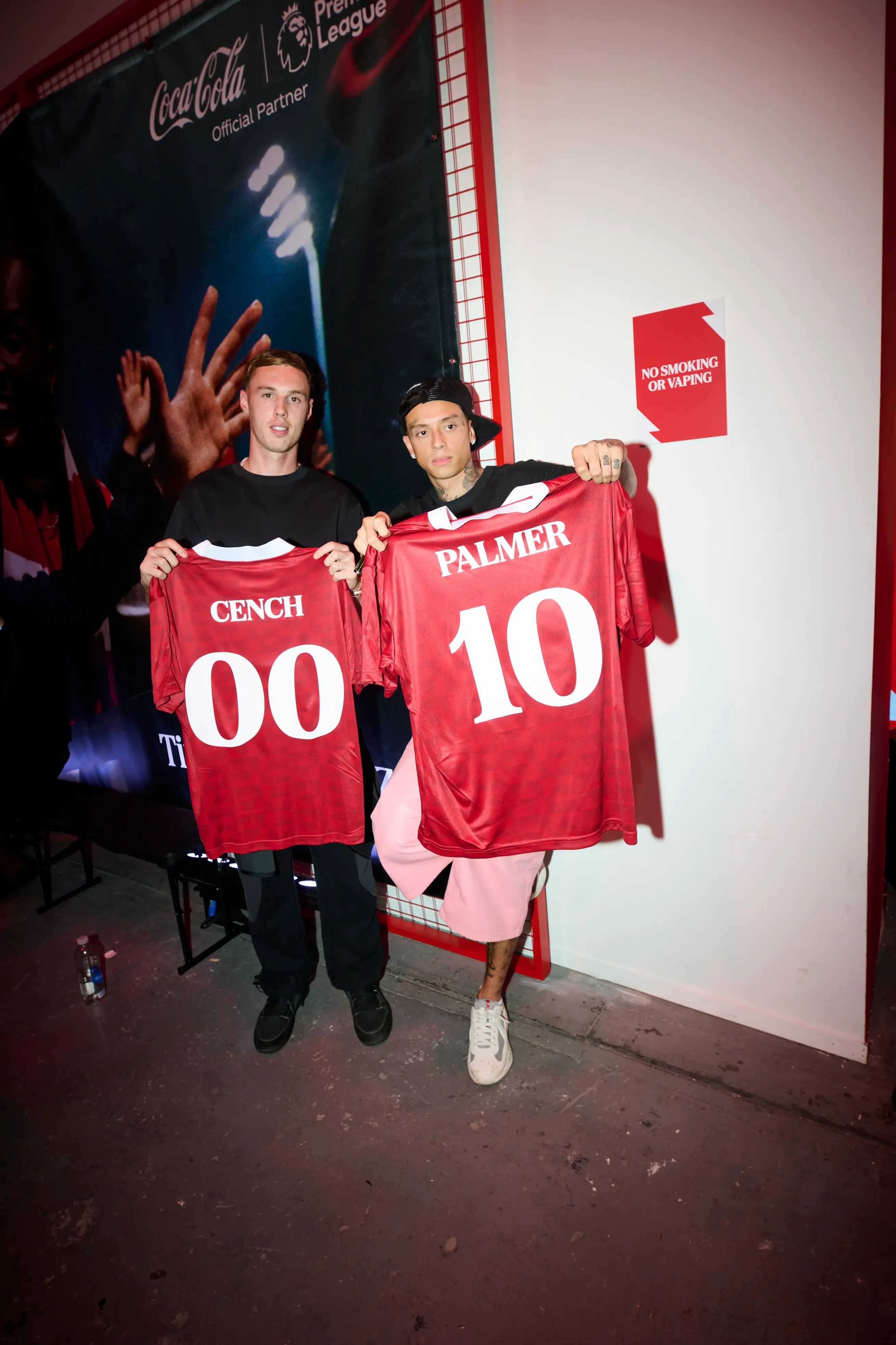 Cole Palmer and Central Cee linked up at the event. Image: Coca-Cola