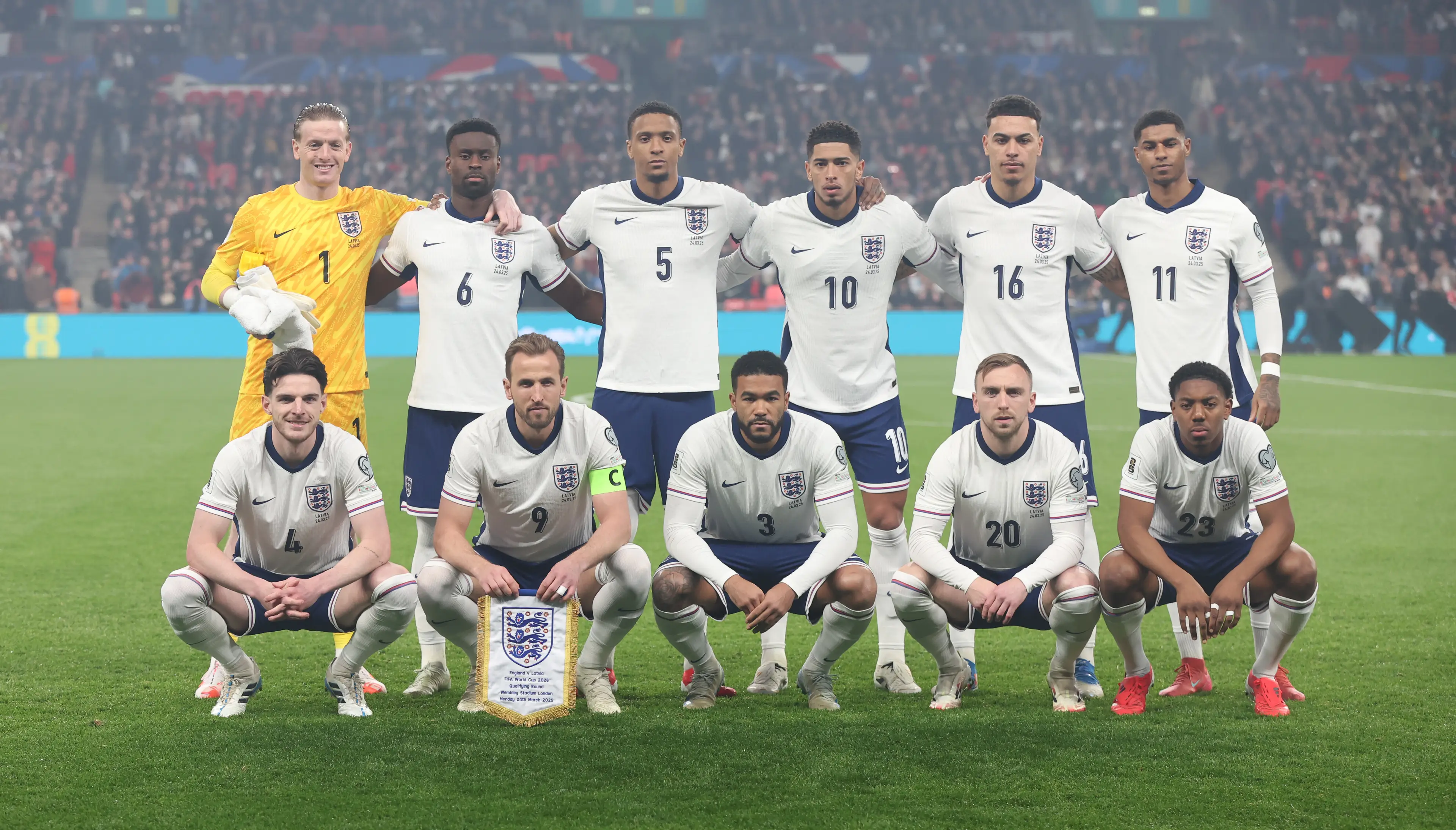 England named a starting XI without a single player from Liverpool, Manchester City or Manchester United for the first time since 1992. Image: Getty 