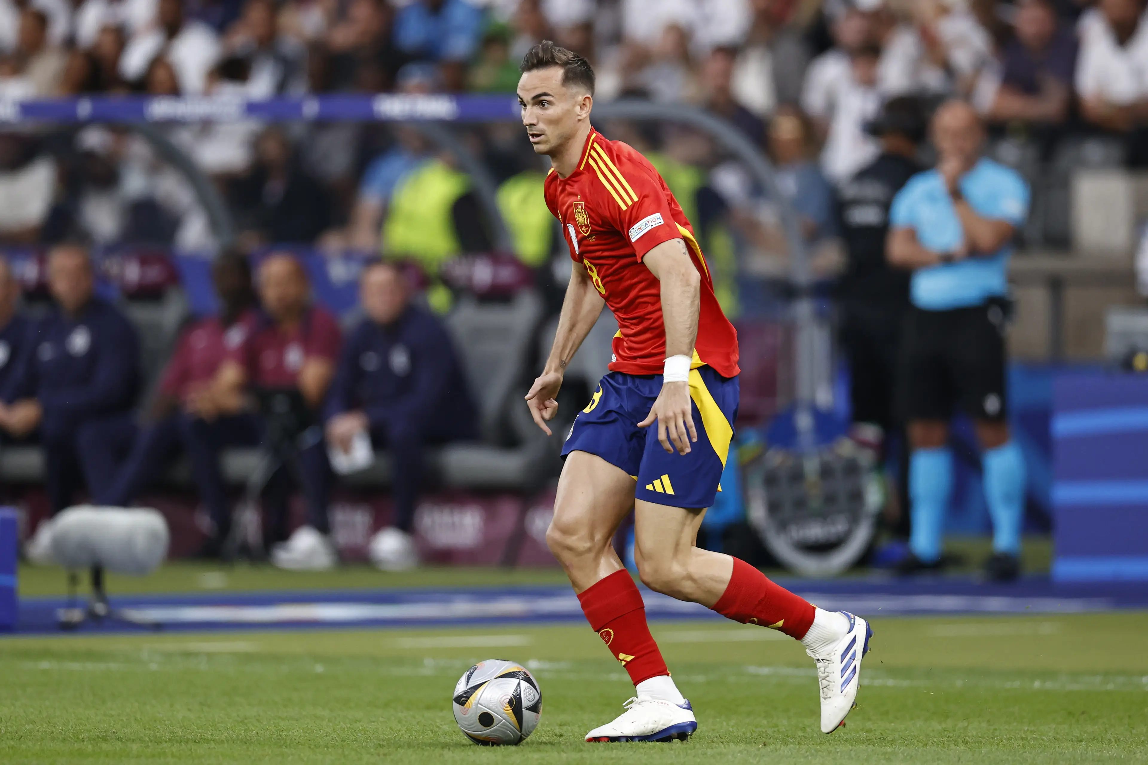 Fabian Ruiz in action against England in the final of Euro 2024. Image: Getty