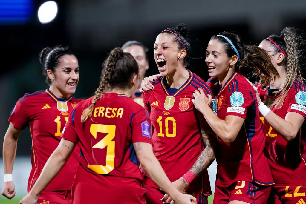 Spain players wrote an open letter in support of Hermoso (number 10) after the allegations made against Rubiales (Image: Getty)