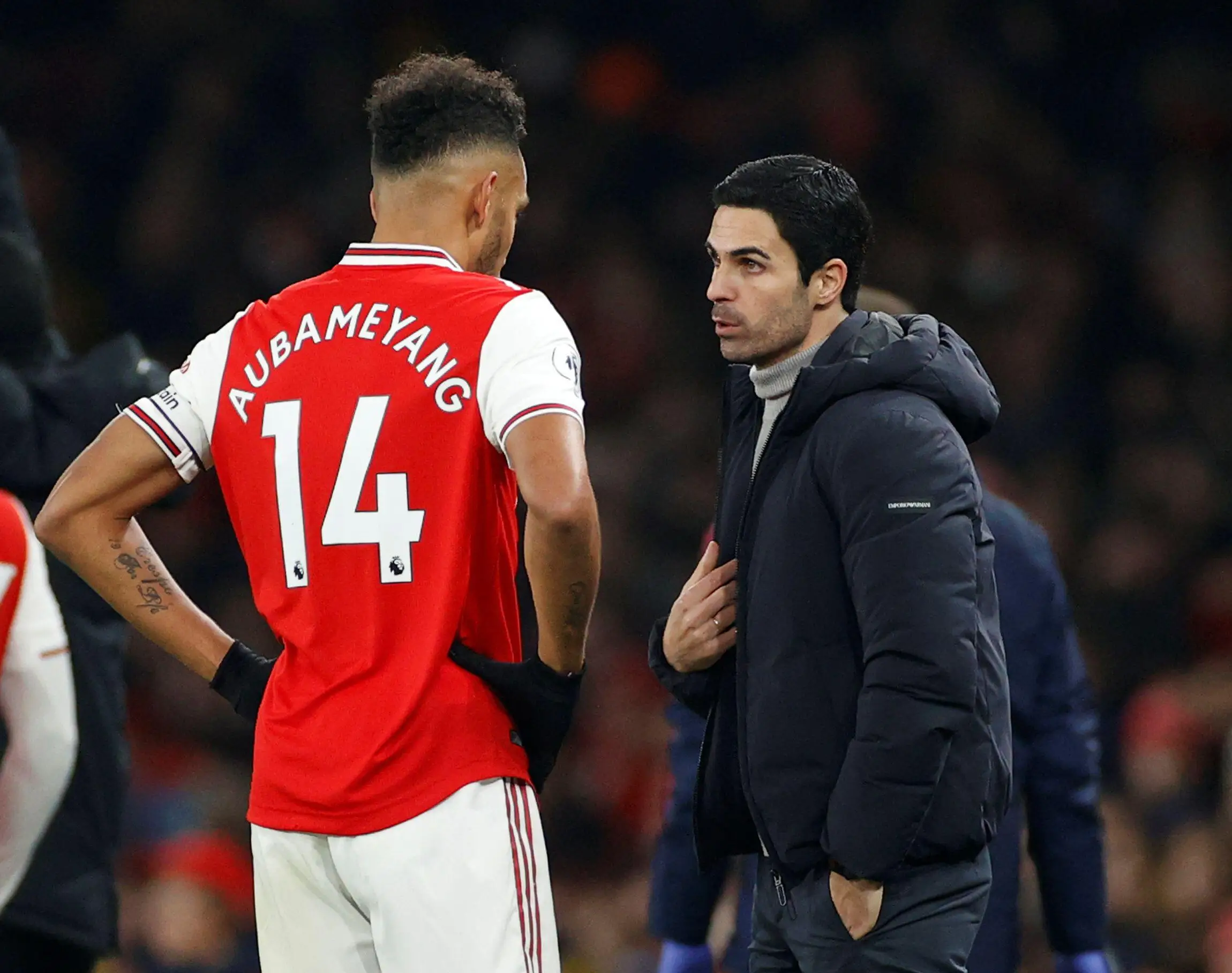 Arteta stripped Aubameyang of the Arsenal captaincy last season (Image: Alamy)