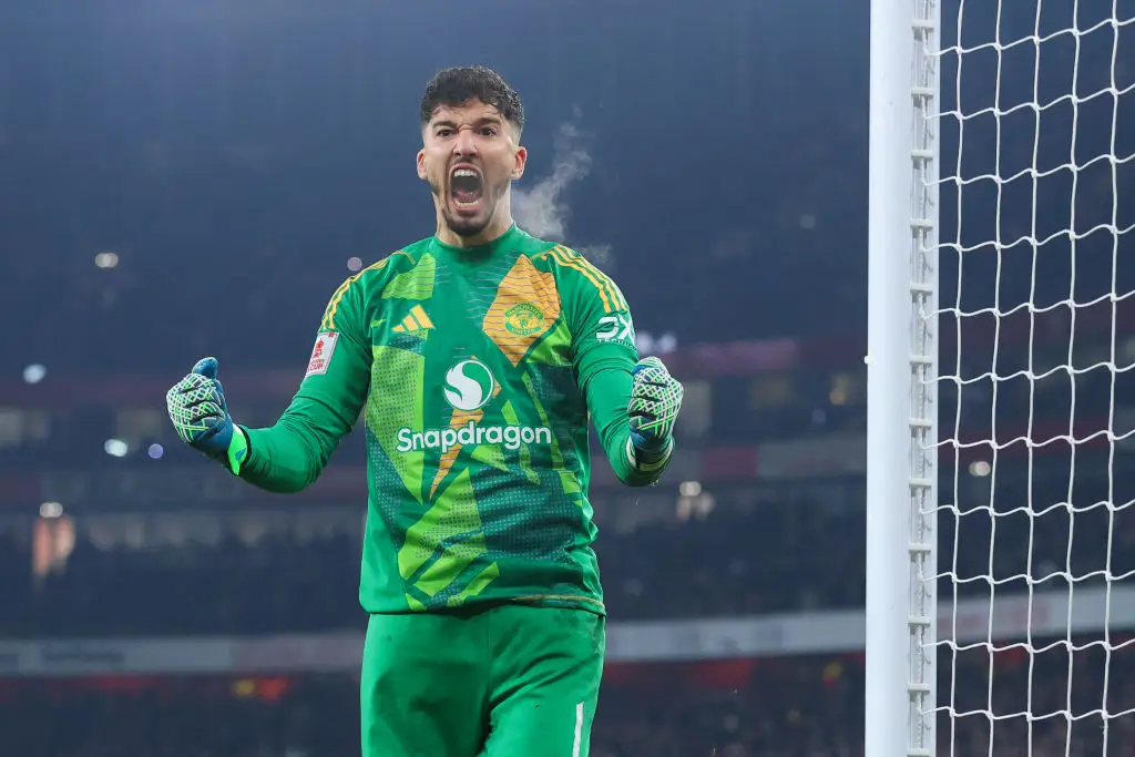 Altay Bayindir won the player of the match award after the FA Cup match between Manchester United and Arsenal. (Image: Getty)