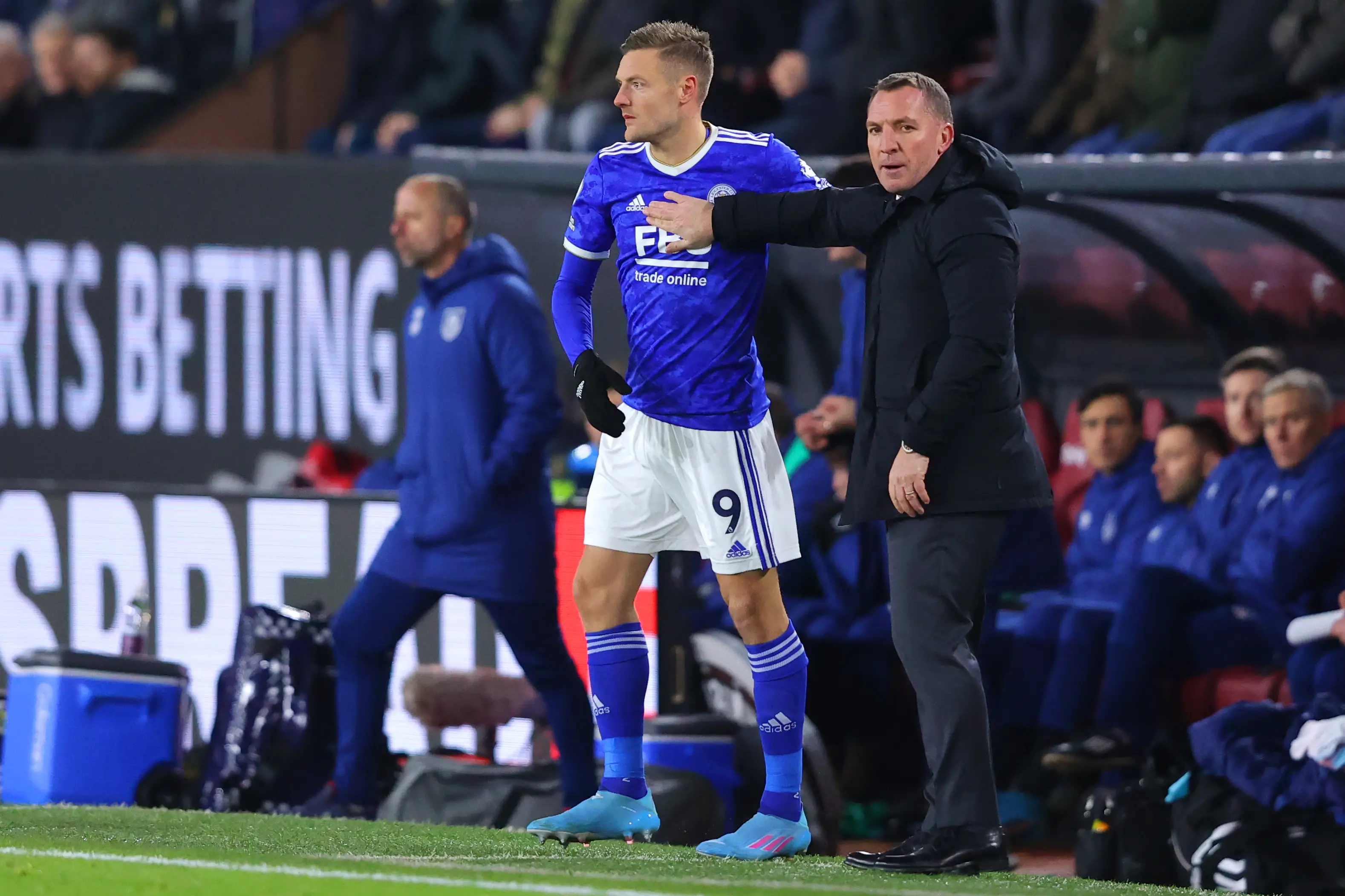 Jamie Vardy wants a reunion with Brendan Rodgers, it has been claimed. Image: Getty